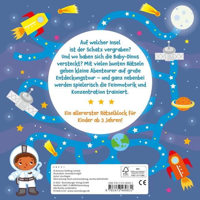 Beispielinhalt (Bild) Ravensburger Mein allererster Rätselblock - Lieblingsrätsel - Rätselblock für Kinder ab 3 Jahren