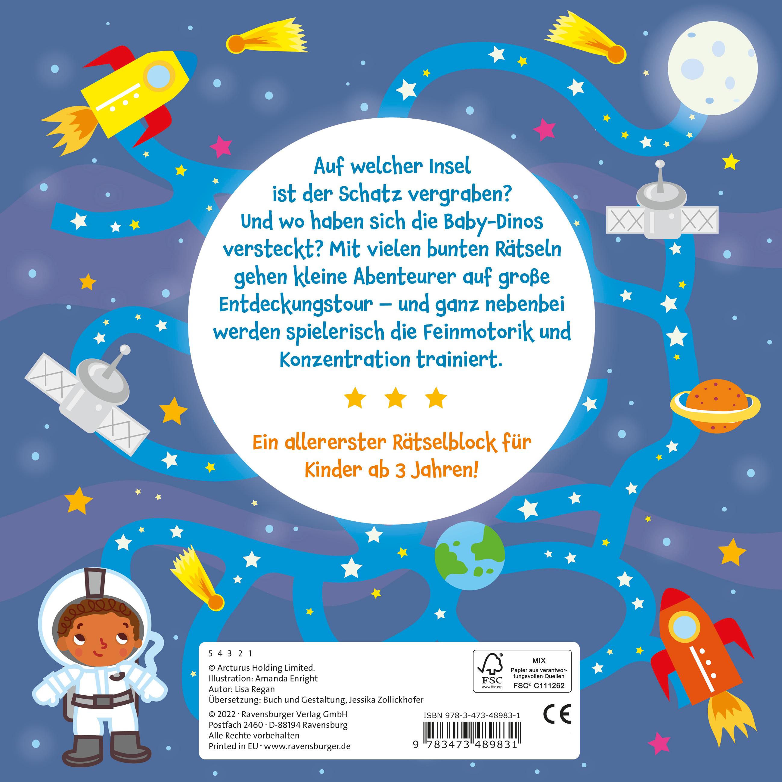 Rückseitencover Ravensburger Mein allererster Rätselblock - Lieblingsrätsel - Rätselblock für Kinder ab 3 Jahren