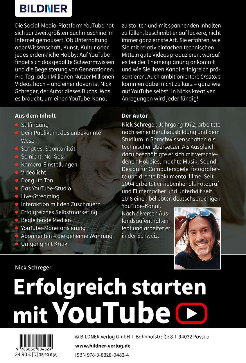 Rückseitencover Erfolgreich starten mit YouTube