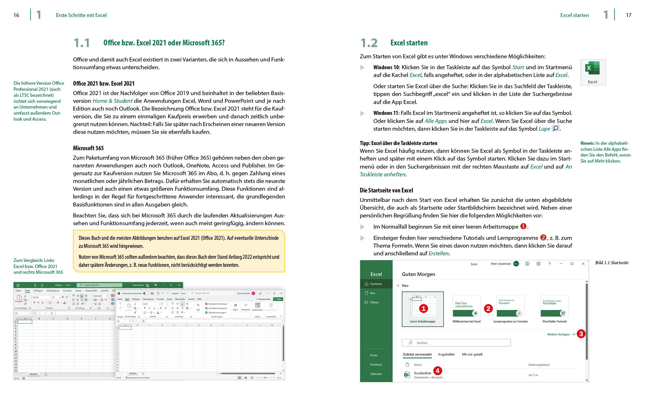 Beispielinhalt (Bild) Excel 2021 - Stufe 1: Grundlagen