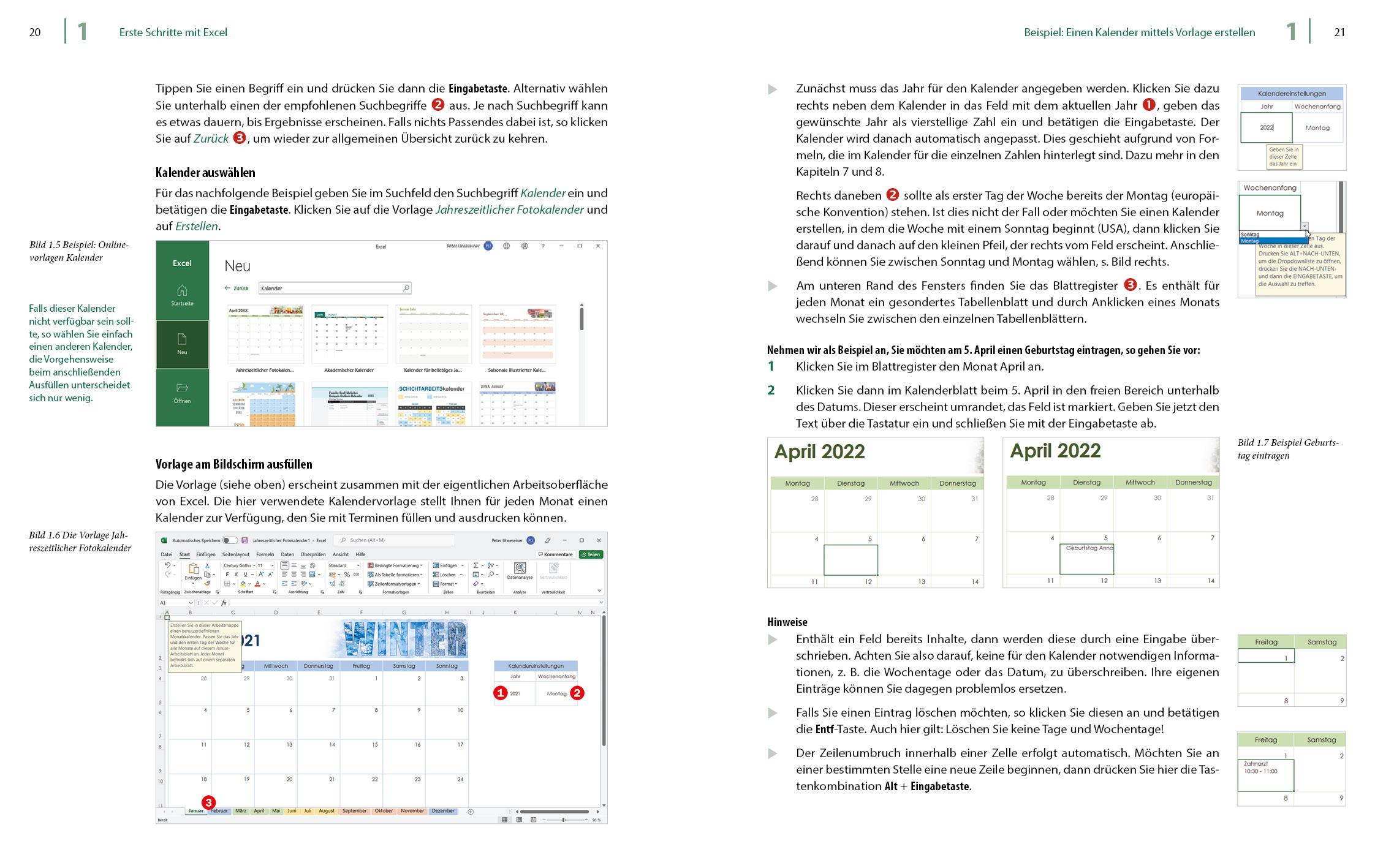 Beispielinhalt (Bild) Excel 2021 - Stufe 1: Grundlagen