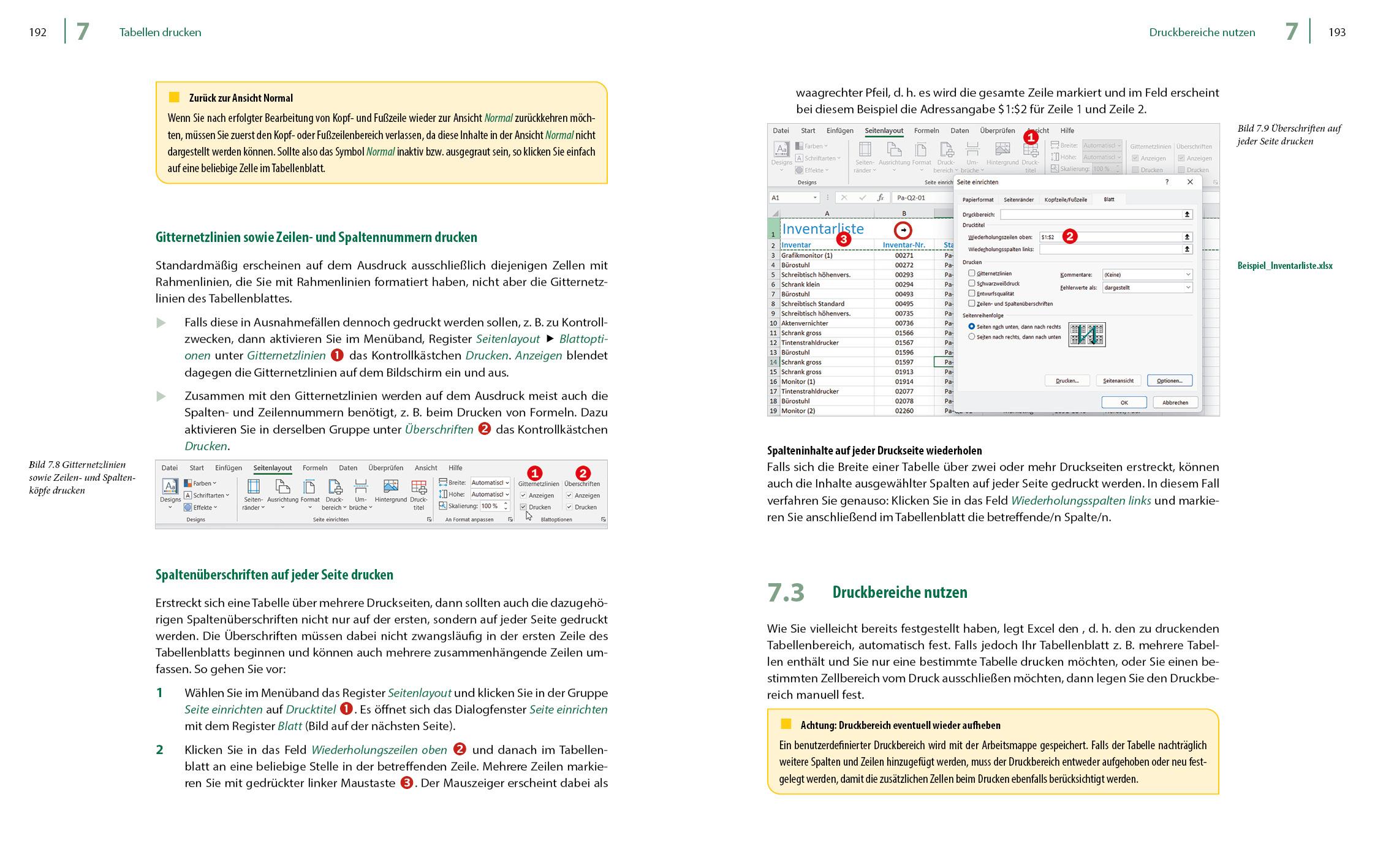 Beispielinhalt (Bild) Excel 2021 - Stufe 1: Grundlagen