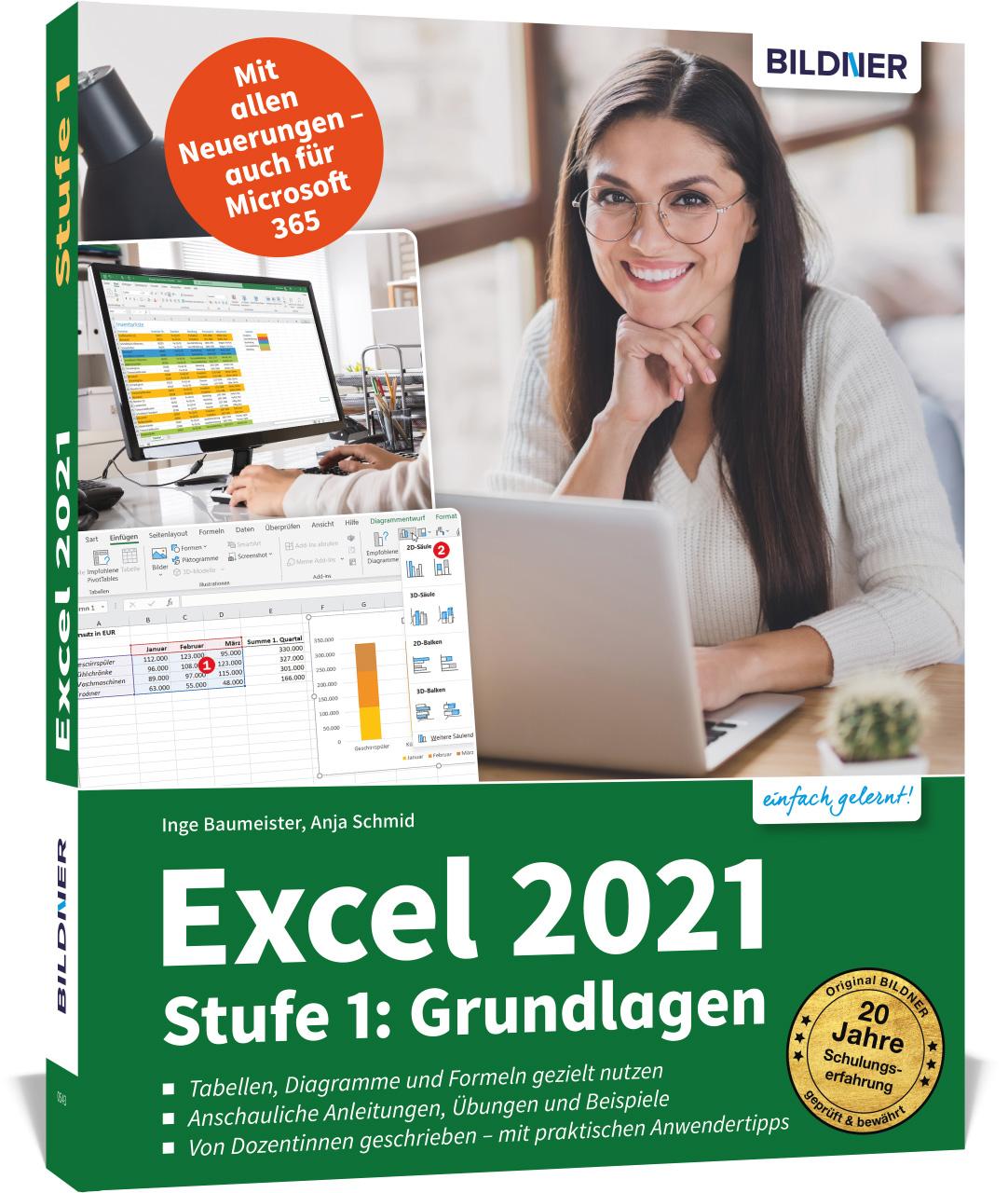 Vorderes Coverbild Excel 2021 - Stufe 1: Grundlagen