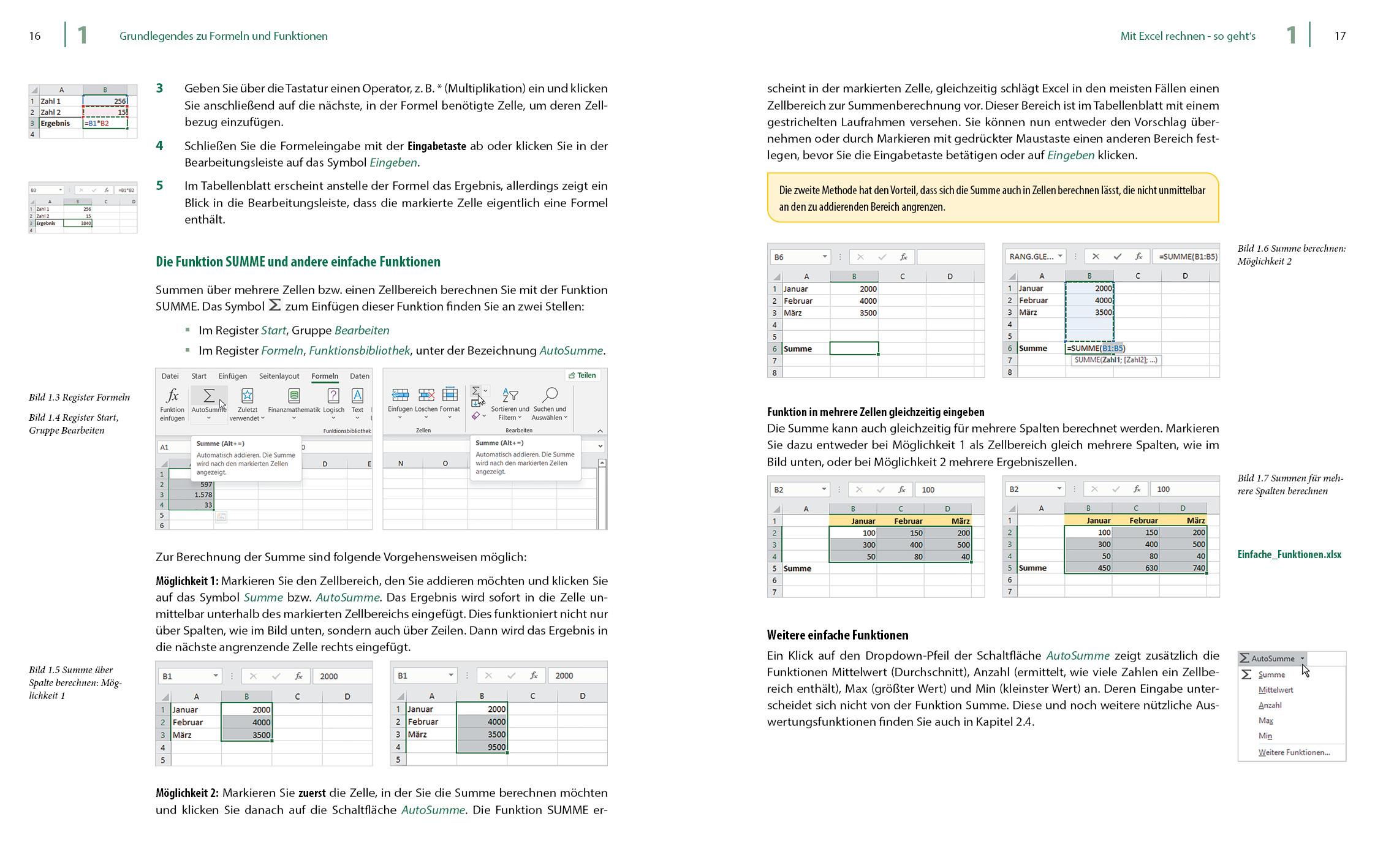 Beispielinhalt (Bild) Excel 2021 - Stufe 2: Aufbauwissen
