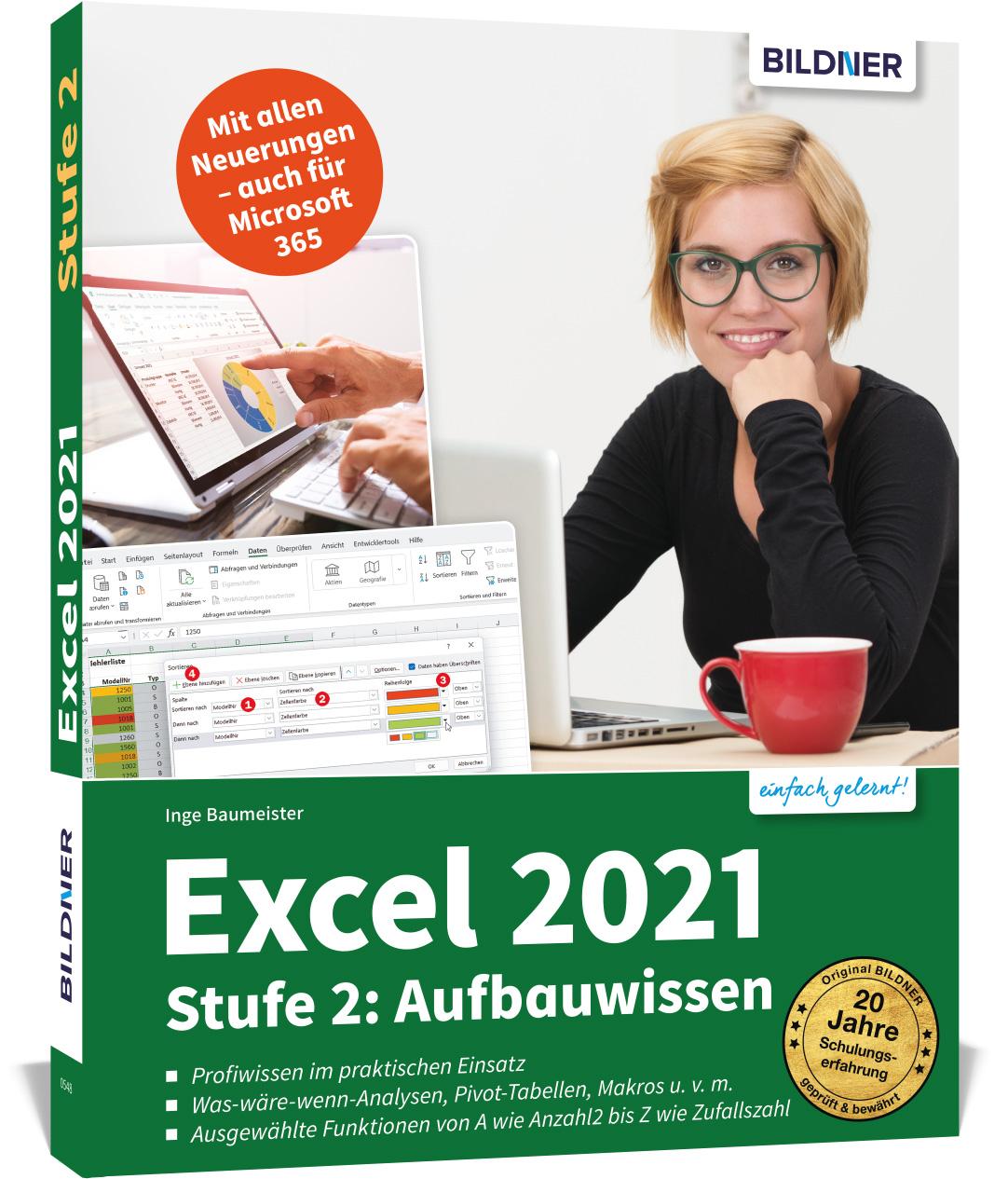Vorderes Coverbild Excel 2021 - Stufe 2: Aufbauwissen