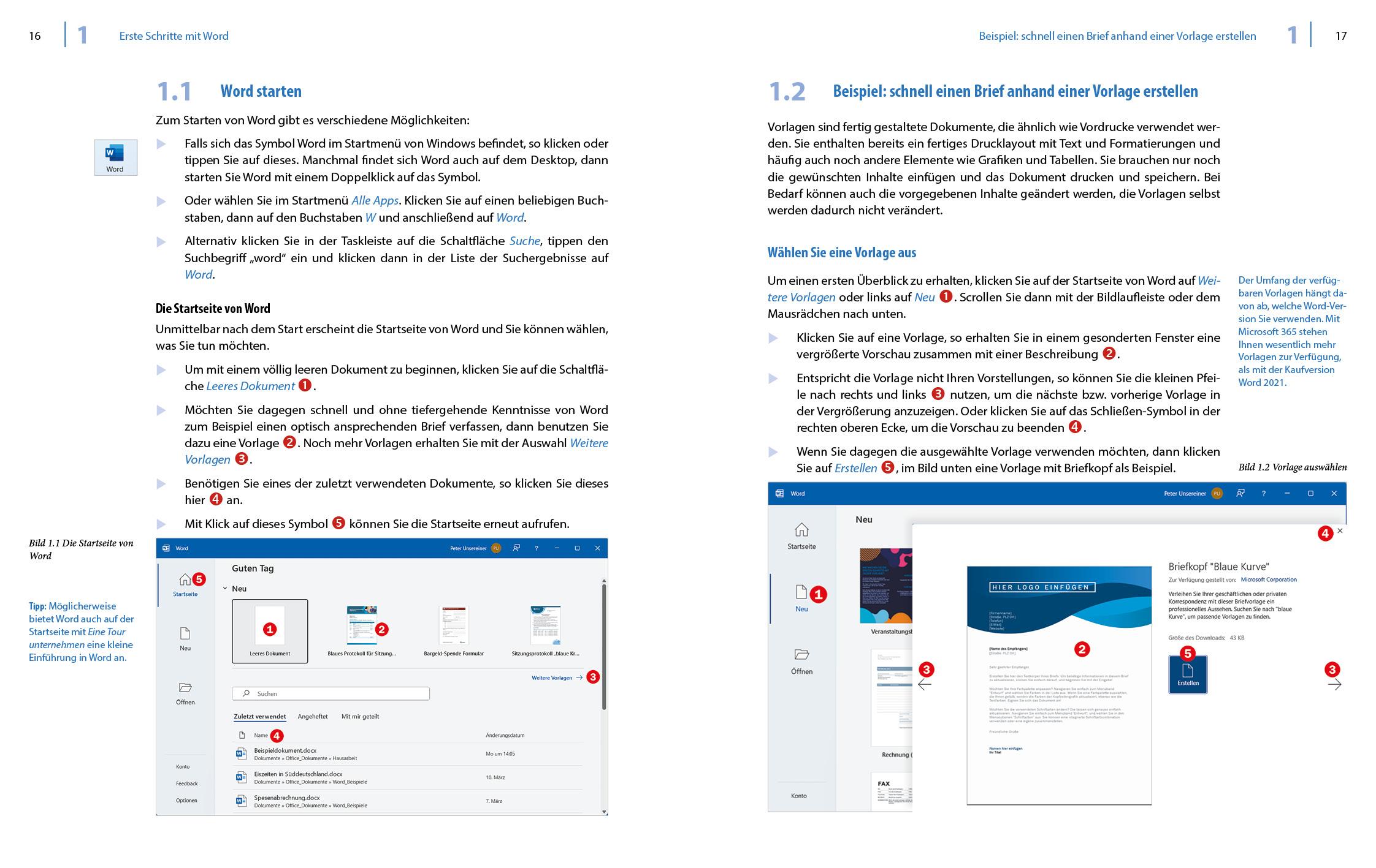 Beispielinhalt (Bild) Word 2021 - Stufe 1: Grundlagen