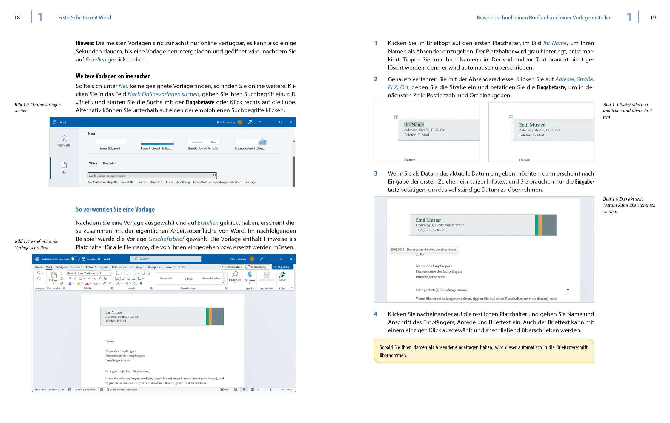 Beispielinhalt (Bild) Word 2021 - Stufe 1: Grundlagen