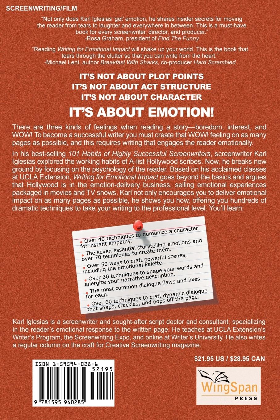 Rückseitencover Writing for Emotional Impact