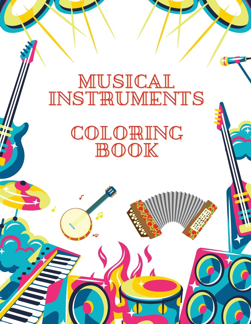 Vorderes Coverbild Musical Instruments Coloring Book