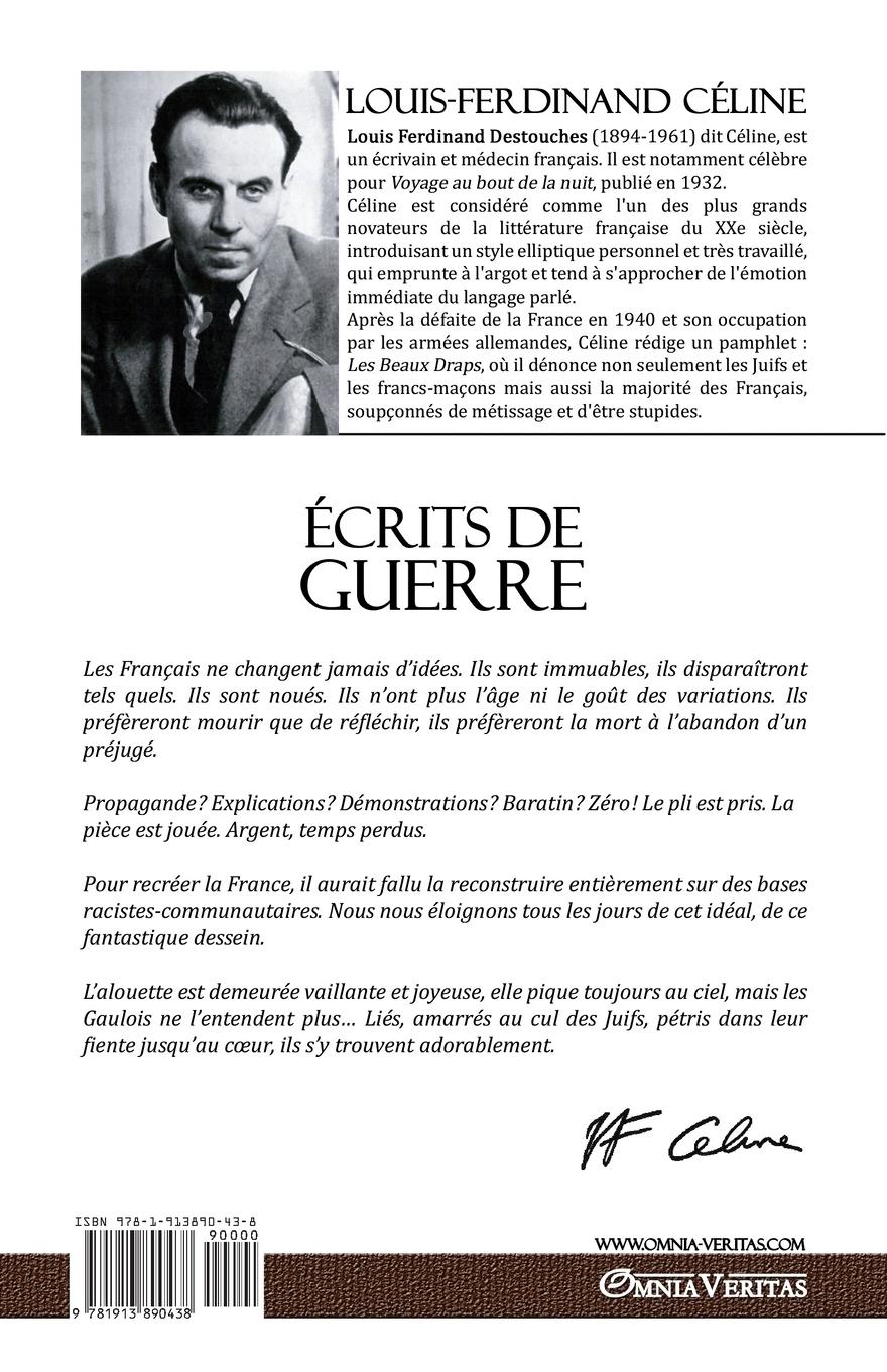 Rückseitencover Écrits de guerre
