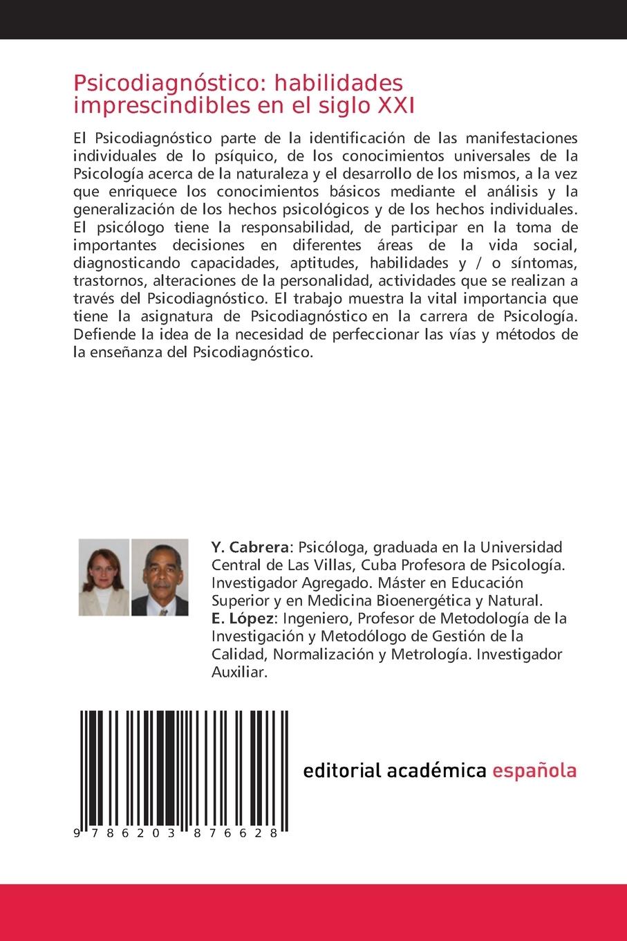 Rückseitencover Psicodiagnóstico: habilidades imprescindibles en el siglo XXI