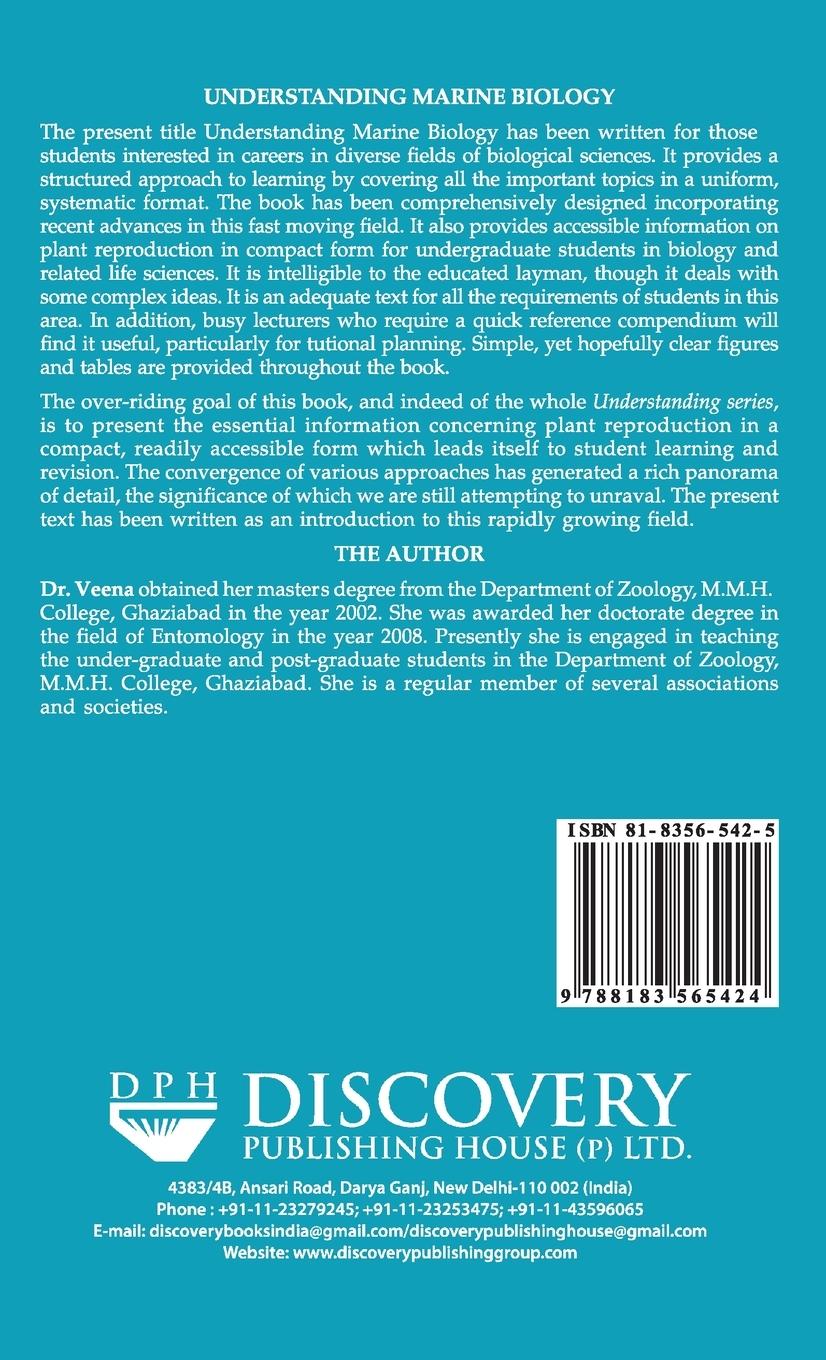 Rückseitencover UNDERSTANDING  MARINE BIOLOGY