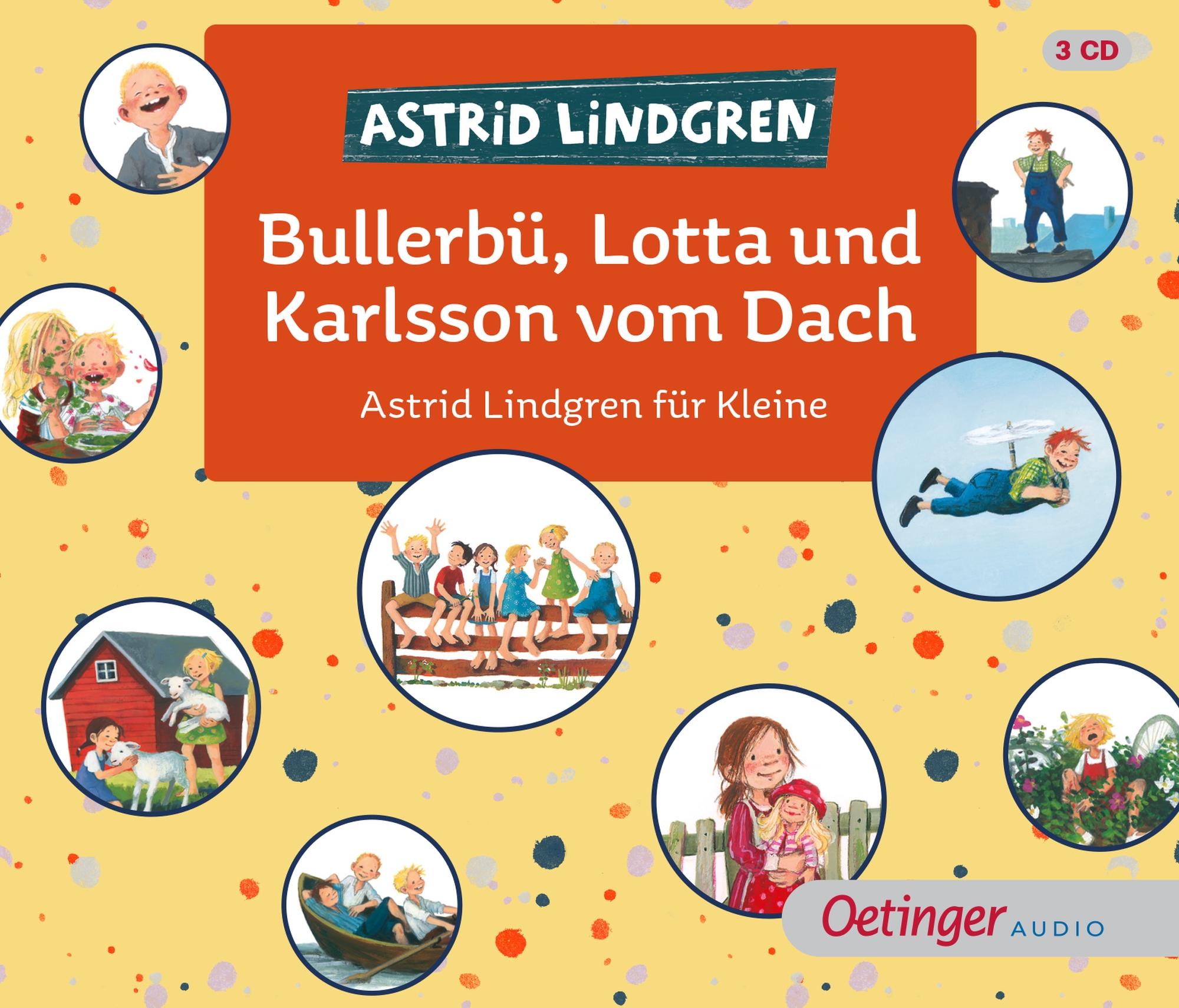 Vorderes Coverbild Bullerbü, Lotta und Karlsson vom Dach