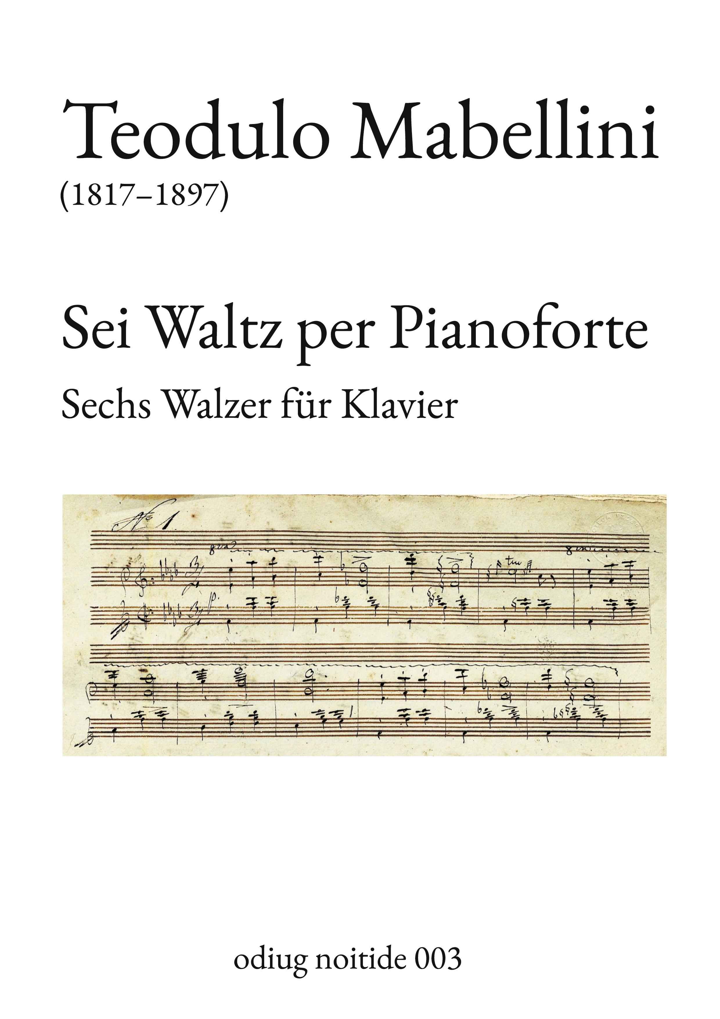 Vorderes Coverbild Sei Waltz per Pianoforte