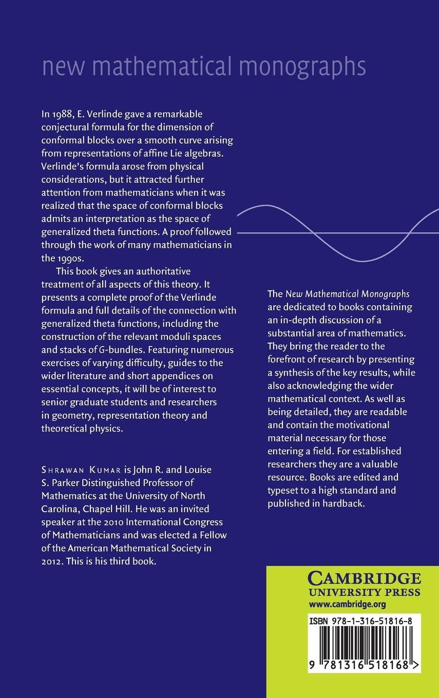 Rückseitencover Conformal Blocks, Generalized Theta Functions and the Verlinde Formula