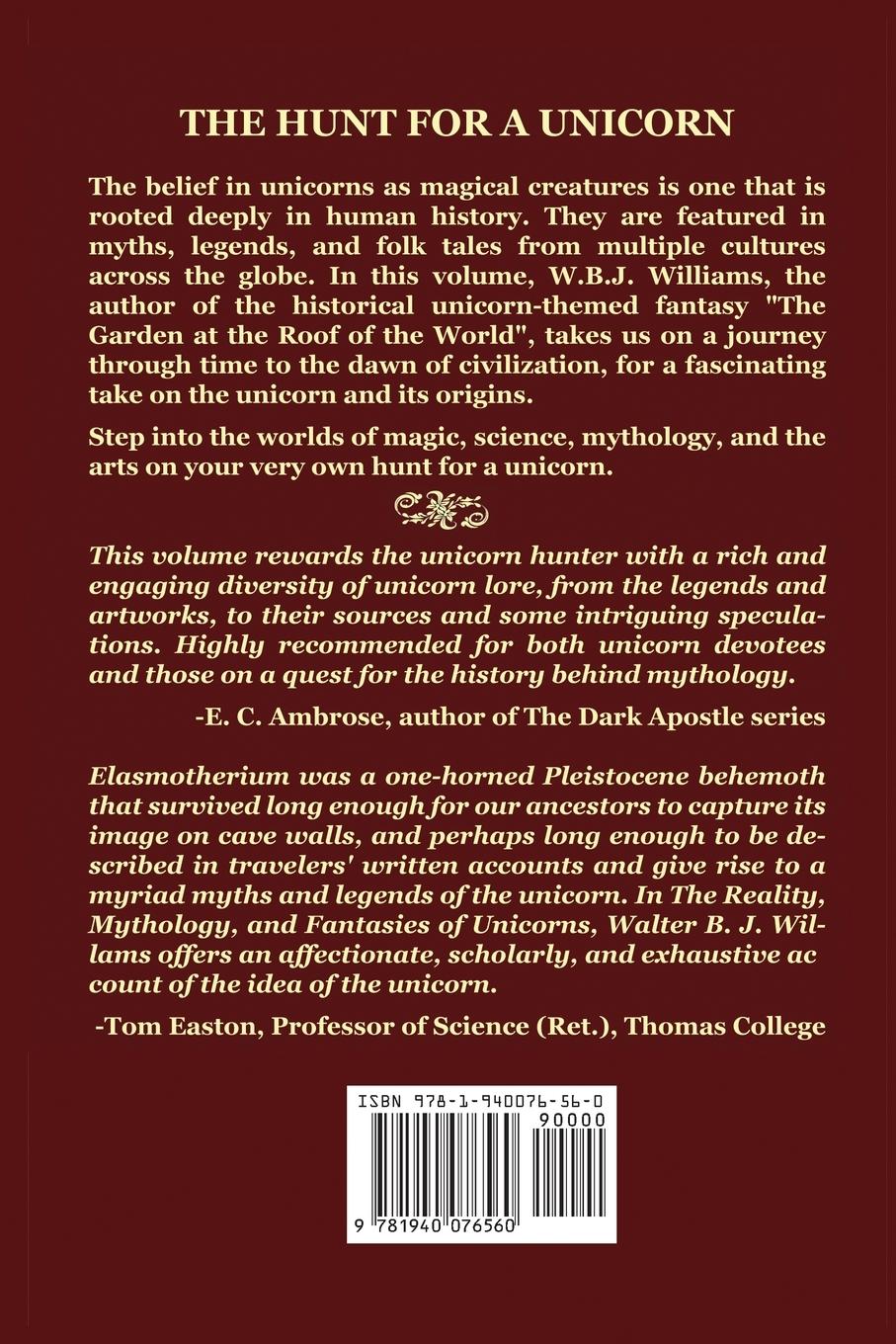 Rückseitencover The Reality, Mythology, and Fantasies of Unicorns