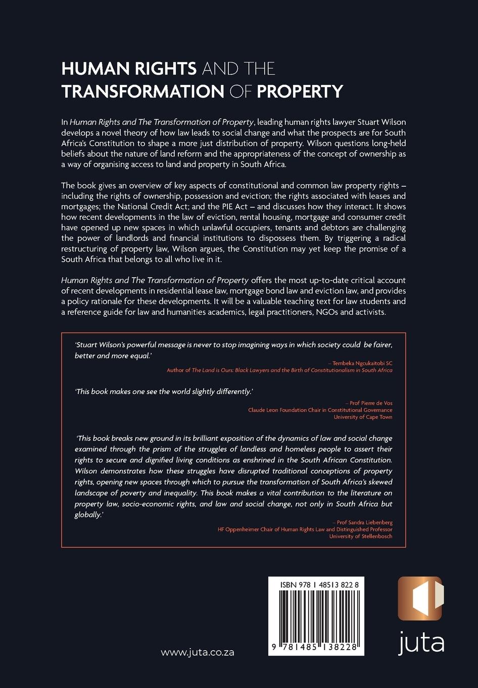 Rückseitencover Human Rights and the Transformation of Property