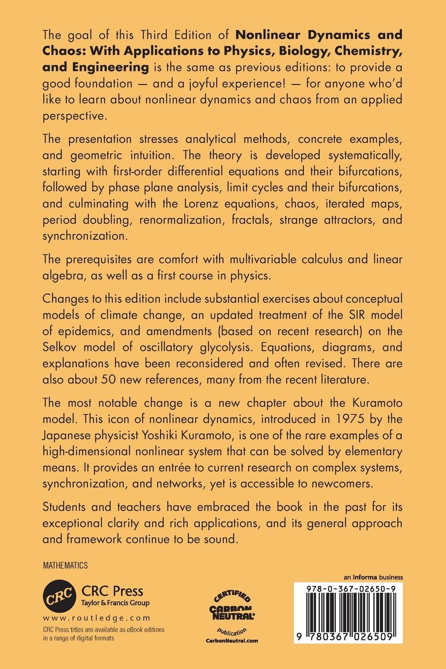 Rückseitencover Nonlinear Dynamics and Chaos