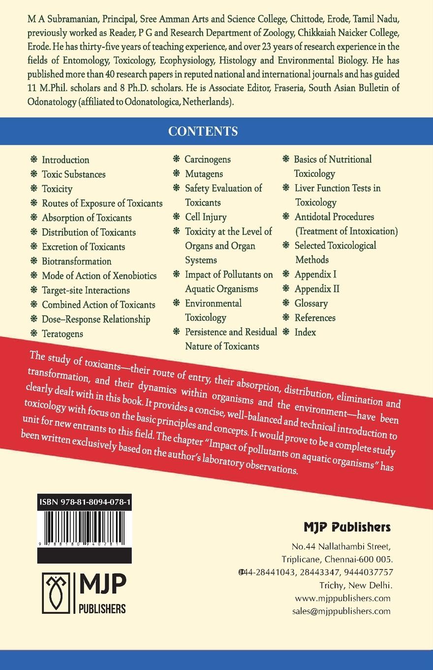Rückseitencover TOXICOLOGY PRINCIPLES AND METHODS SECOND REVISED EDITION