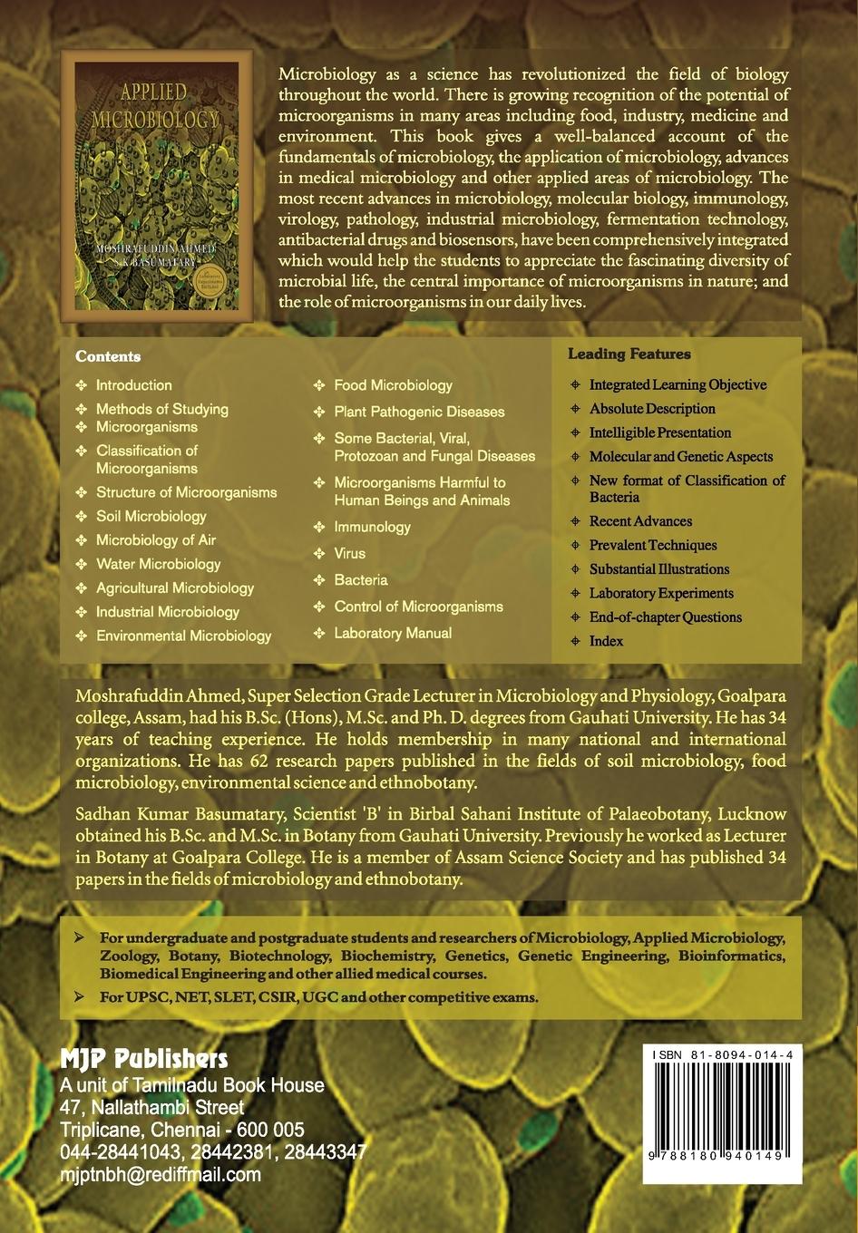 Rückseitencover Applied Microbiology