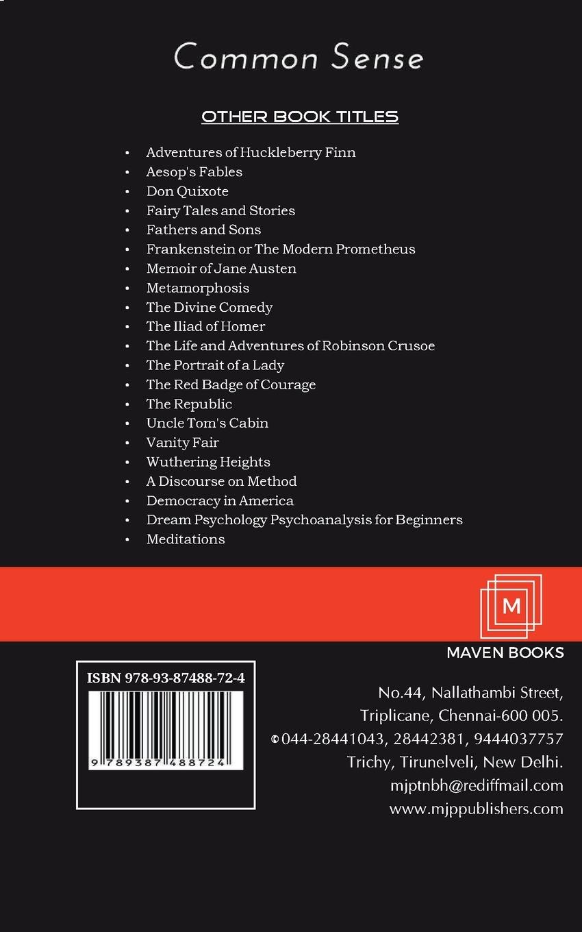 Rückseitencover COMMON SENSE