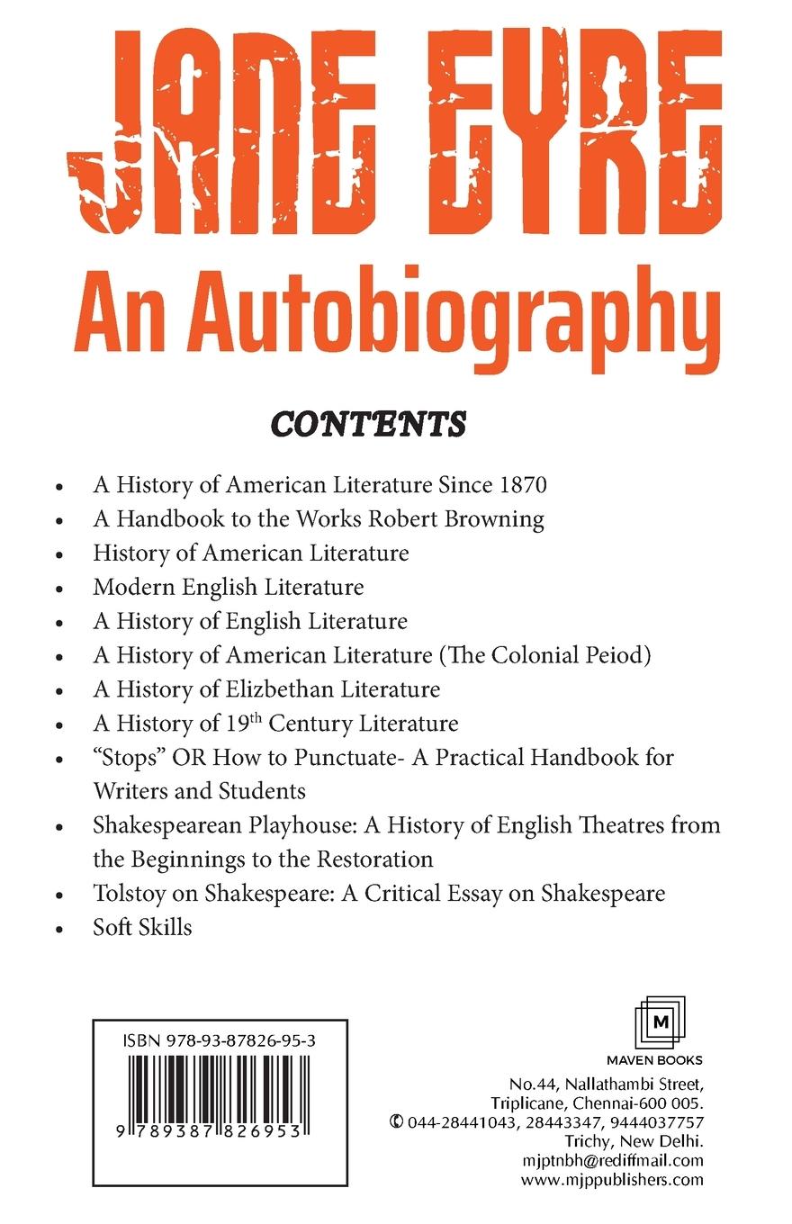 Rückseitencover JANE EYRE AN AUTOBIOGRAPHY