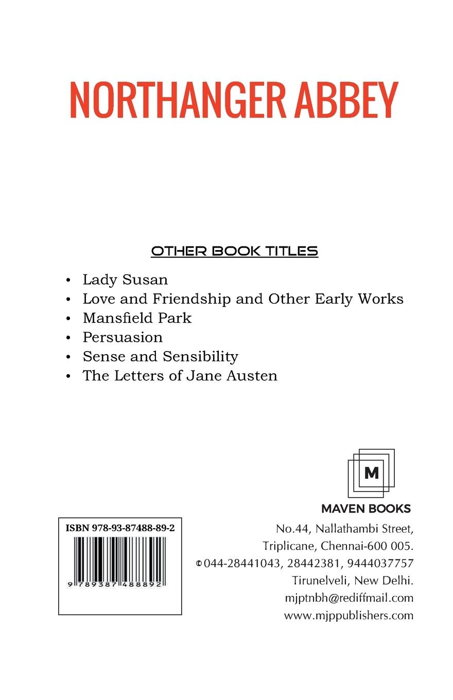 Rückseitencover Northanger Abbey