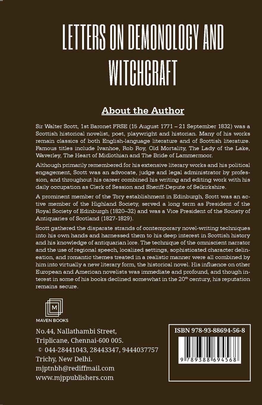 Rückseitencover LETTERS ON DEMONOLOGY AND WITCHCRAFT