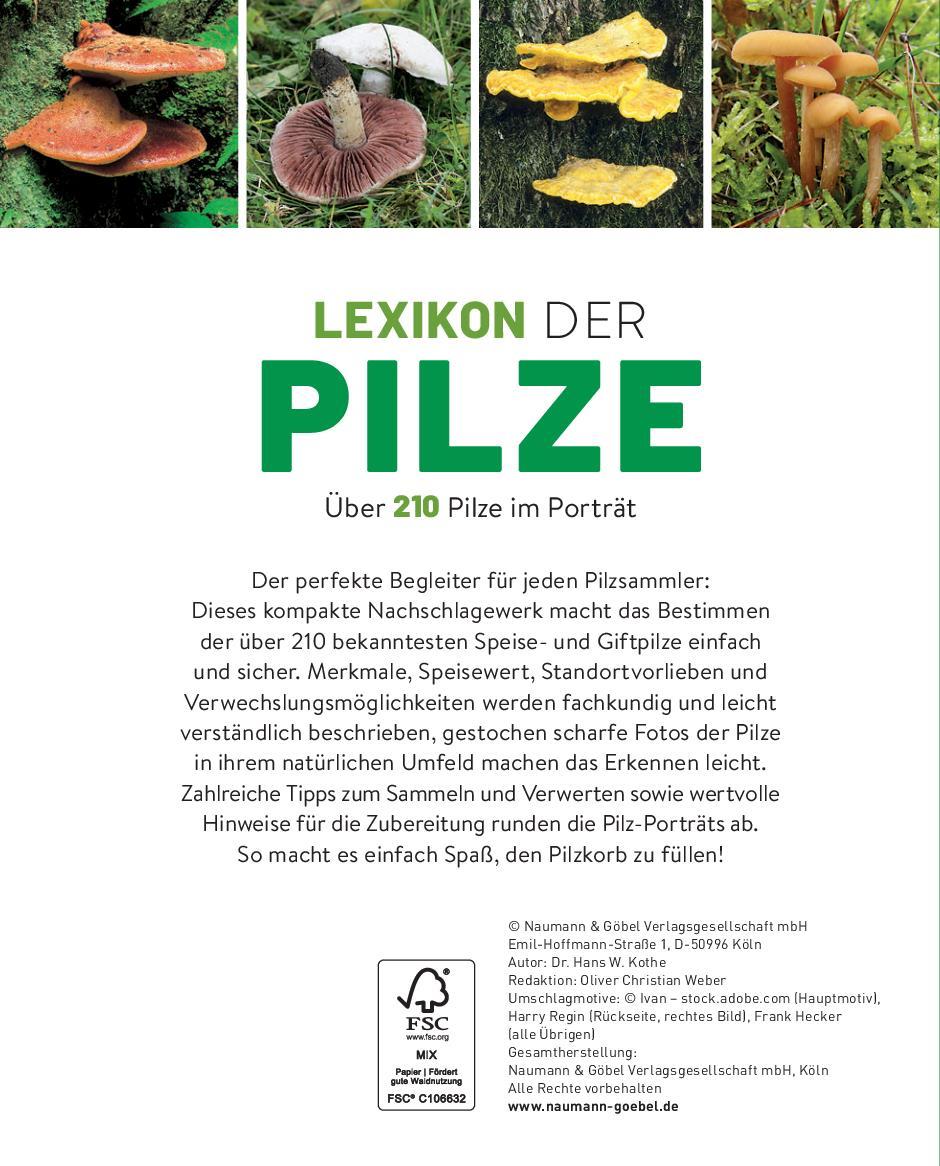 Rückseitencover Lexikon der Pilze - Über 210 Pilze im Porträt