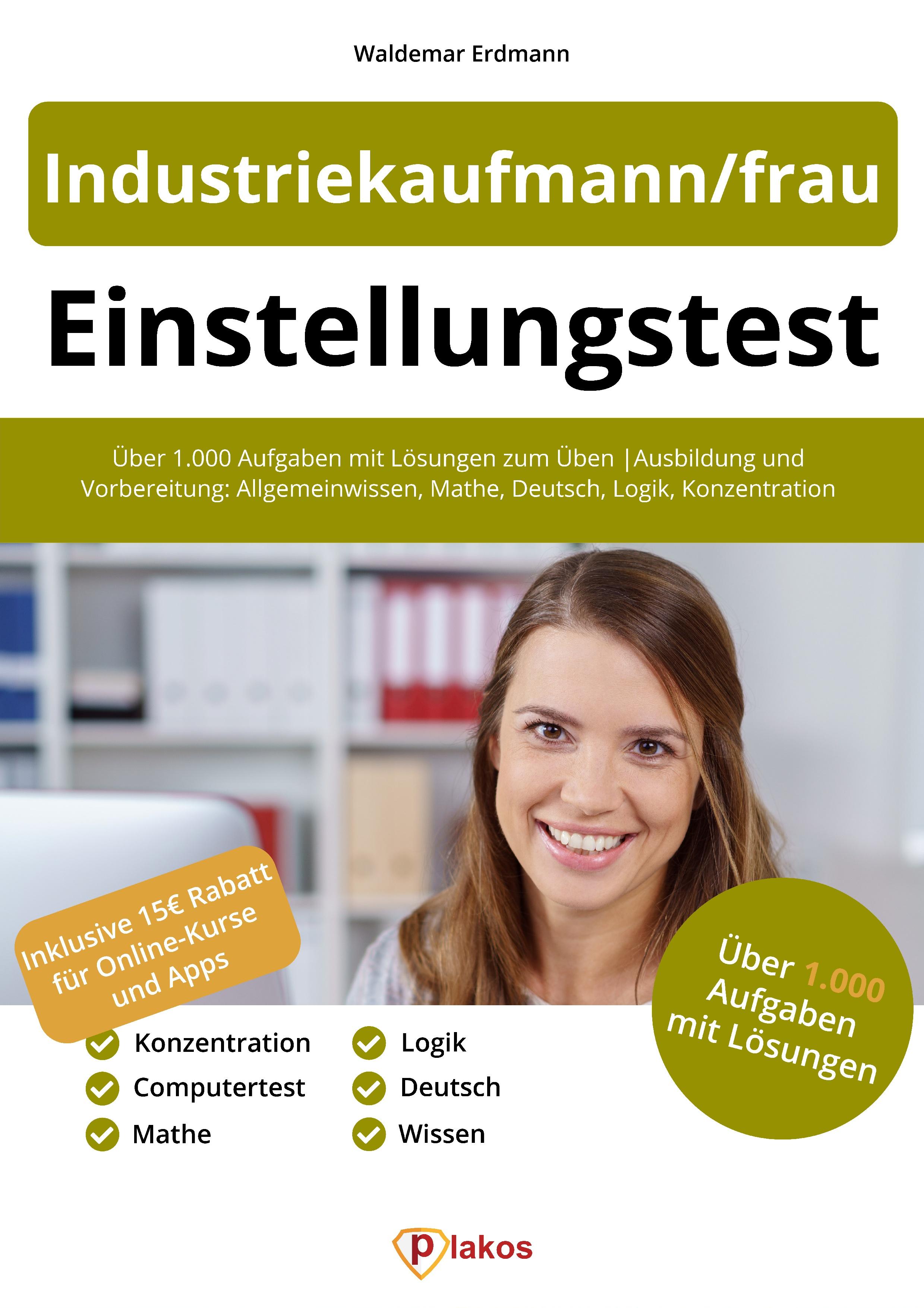 Vorderes Coverbild Einstellungstest Industriekaufmann / Industriekauffrau