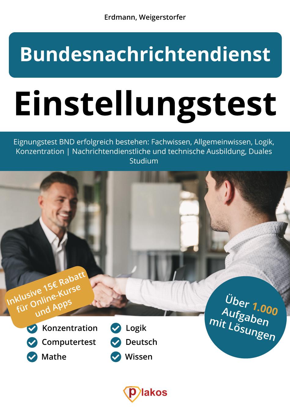 Vorderes Coverbild Einstellungstest Bundesnachrichtendienst