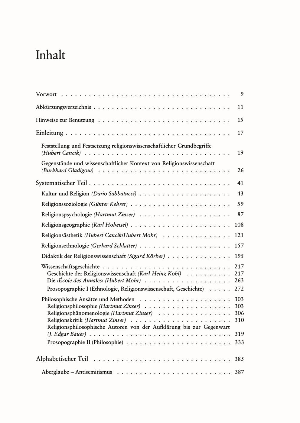 Beispielinhalt (Bild) Handbuch religionswissenschaftlicher Grundbegriffe (HrwG). 5 Bände