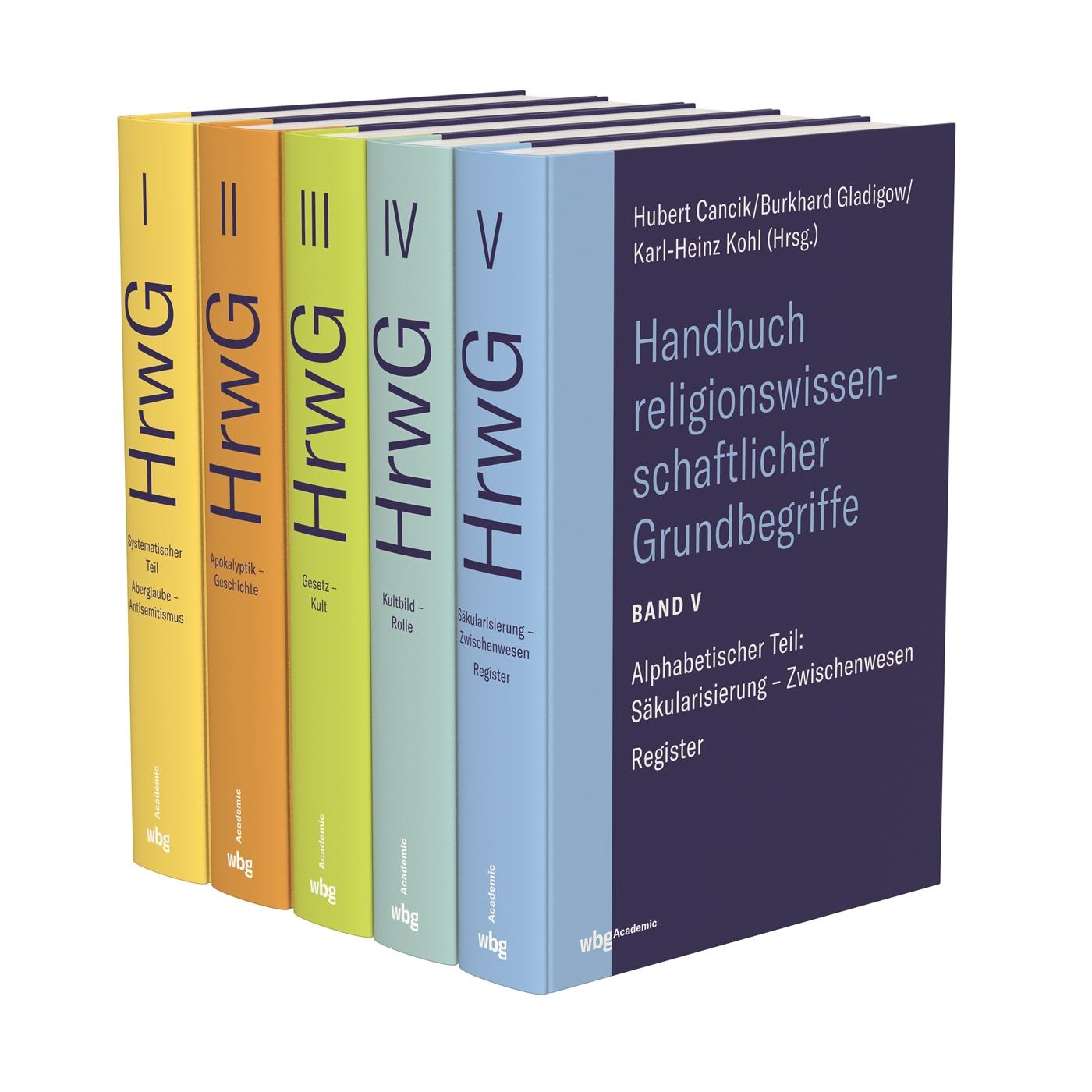 Vorderes Coverbild Handbuch religionswissenschaftlicher Grundbegriffe (HrwG). 5 Bände