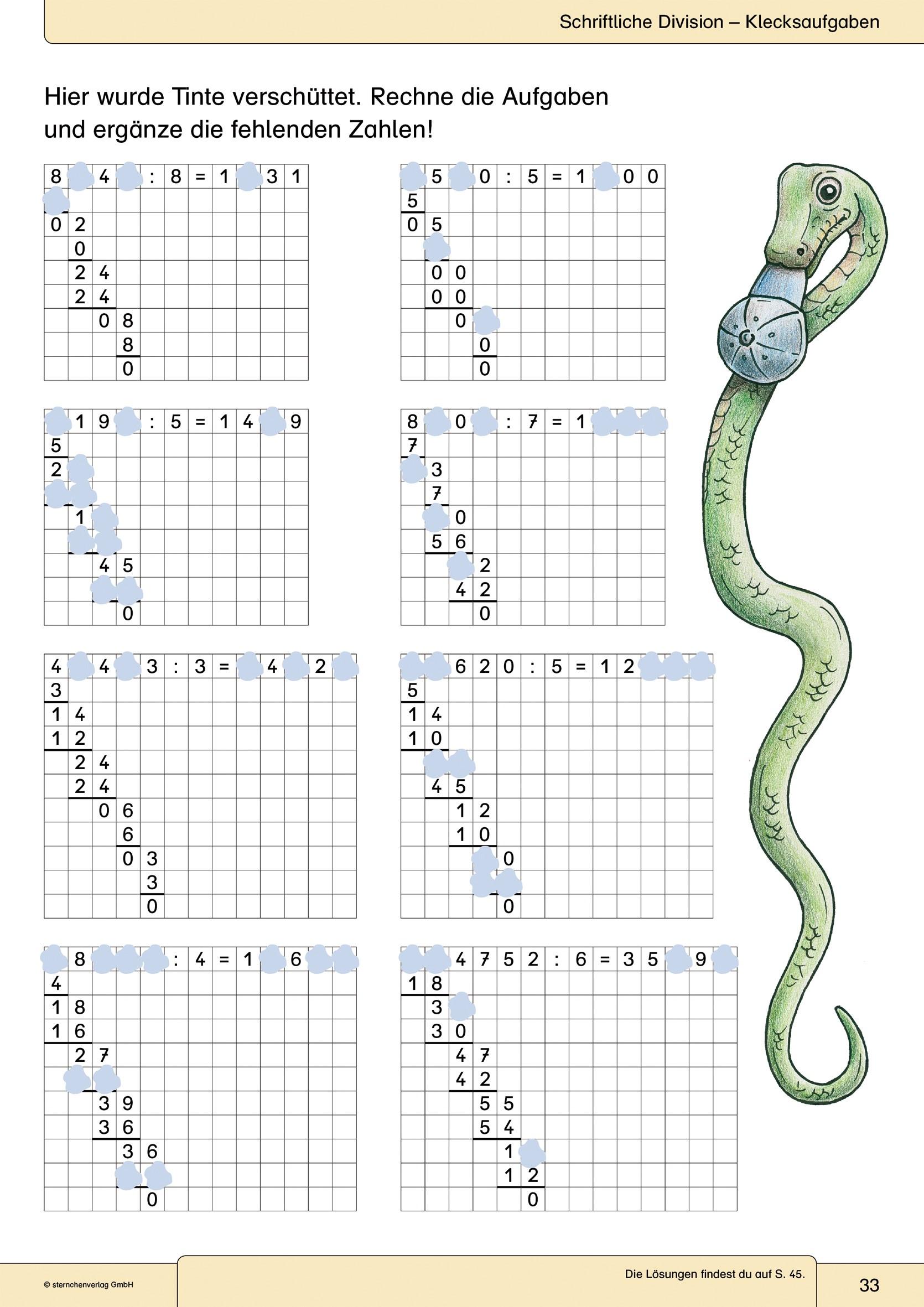 Beispielinhalt (Bild) Ich kann schriftlich multiplizieren und dividieren - 2 Arbeitshefte im Set