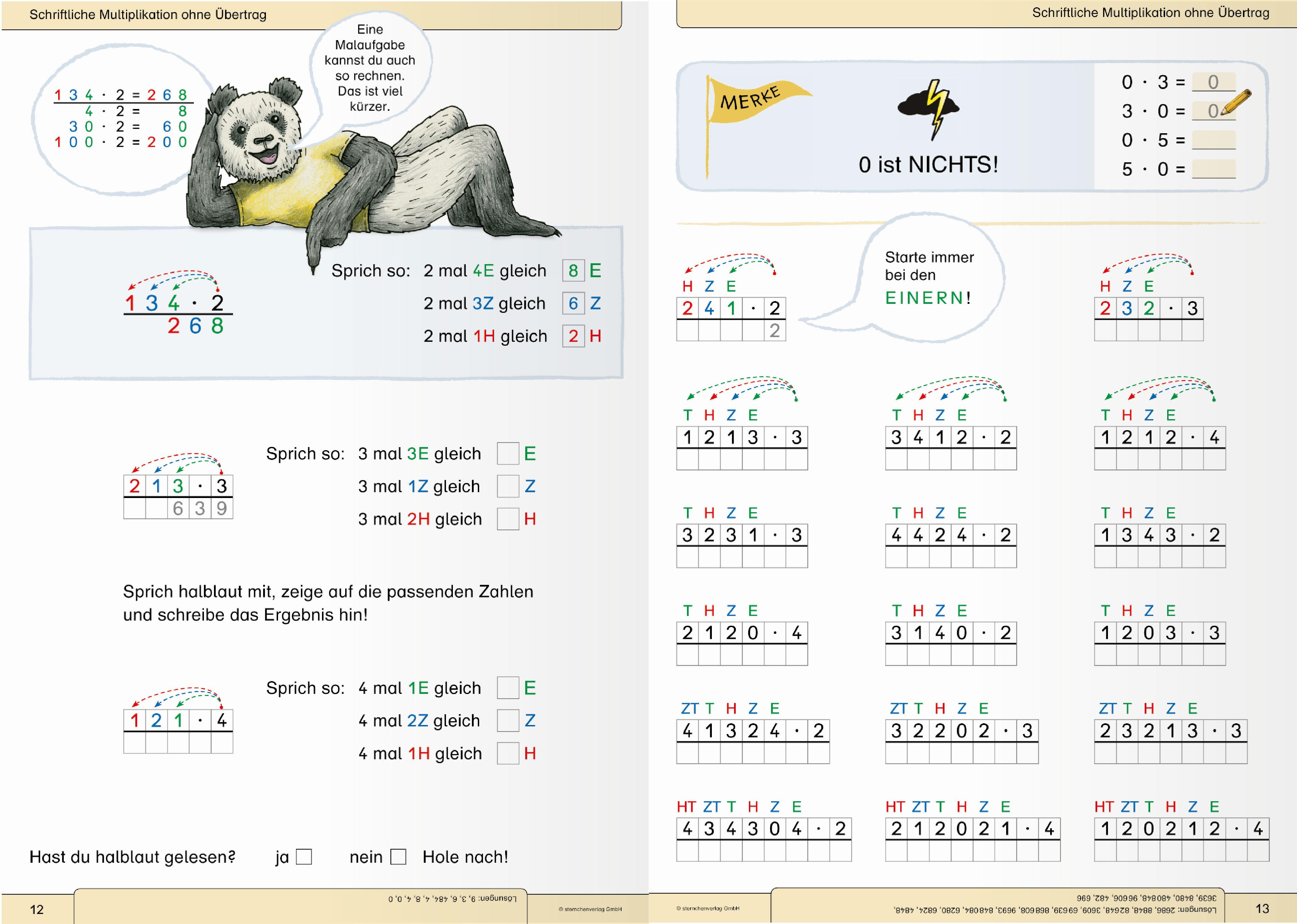 Beispielinhalt (Bild) Ich kann schriftlich addieren, subtrahieren, multiplizieren und dividieren im Set