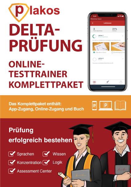 Vorderes Coverbild Deltaprüfung Testvorbereitung Komplettpaket