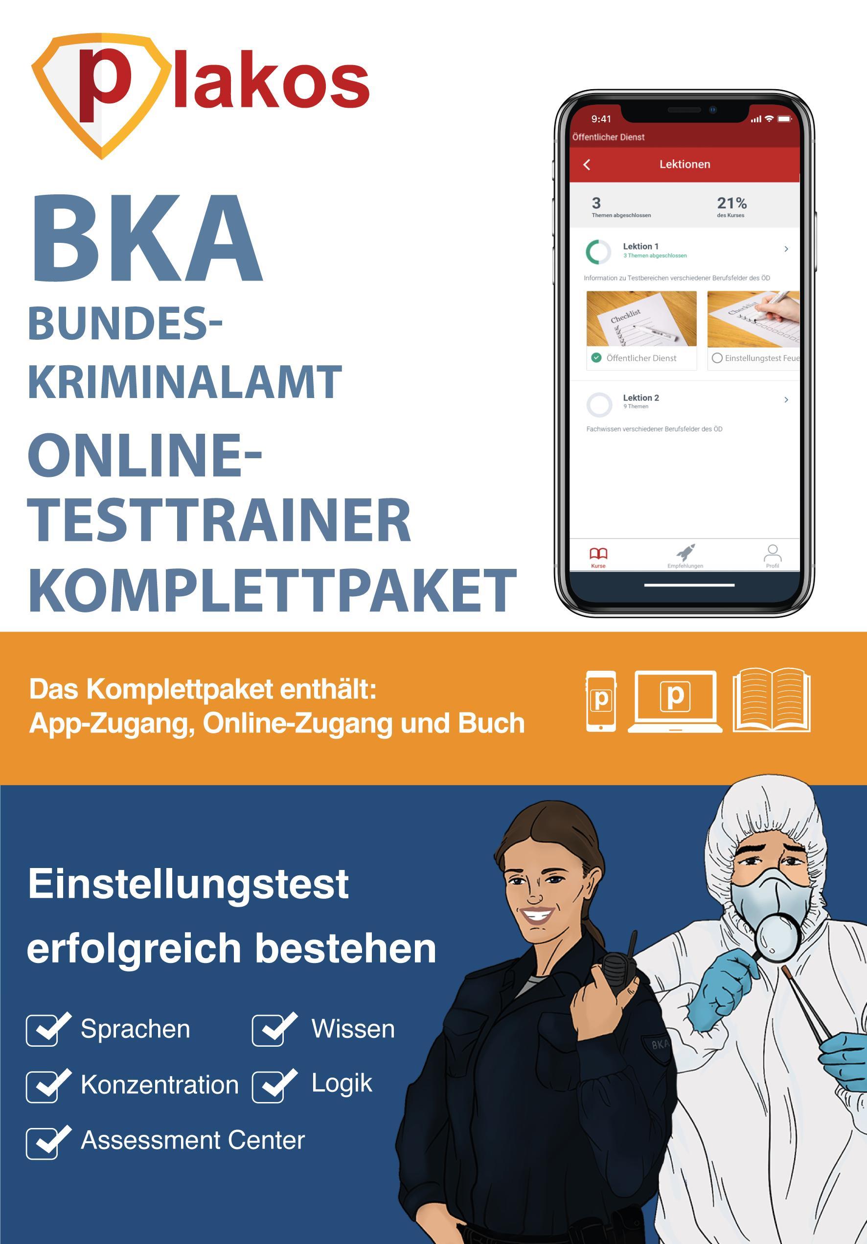 Vorderes Coverbild Bundeskriminalamt / BKA Einstellungstest Komplettpaket