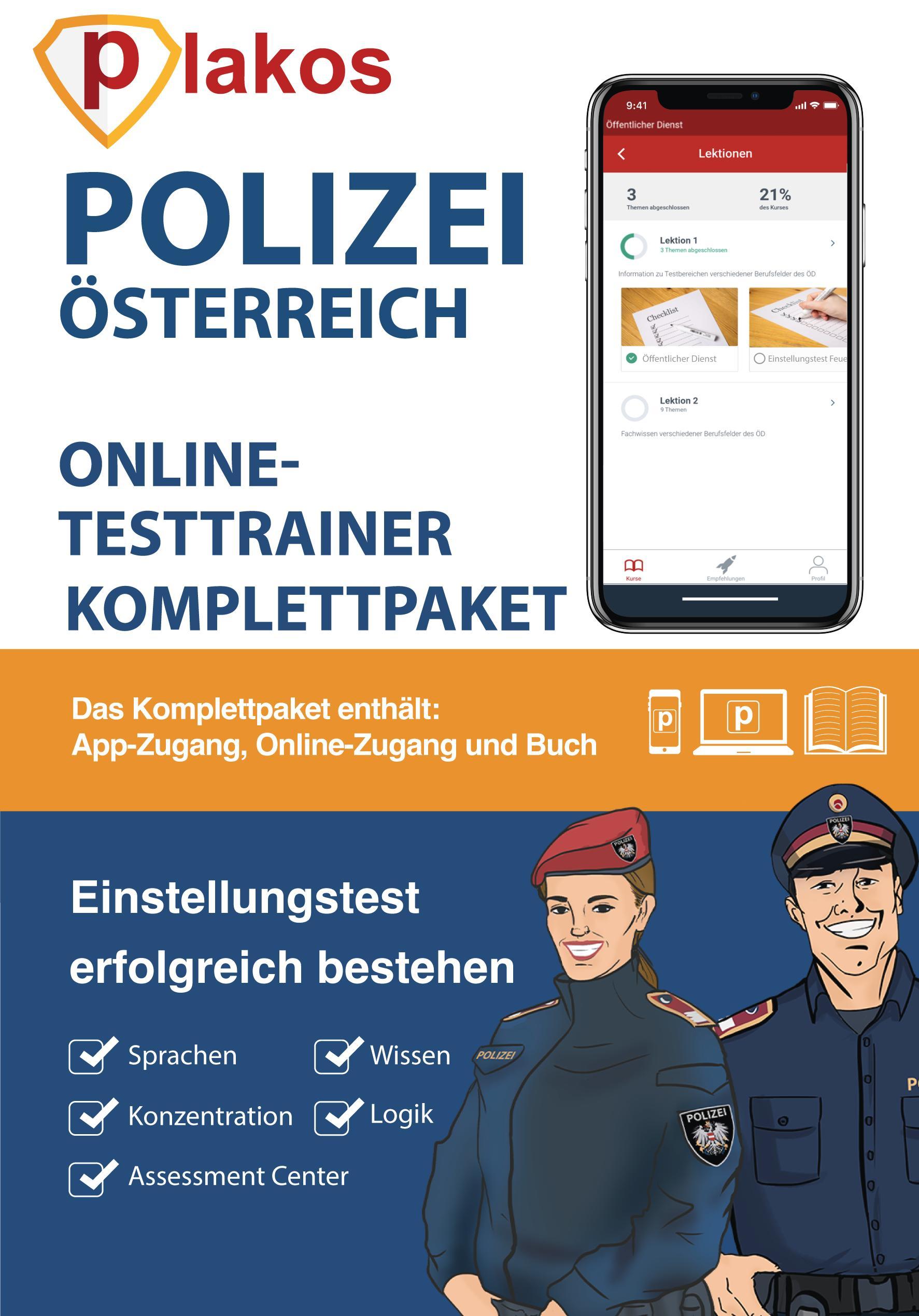 Vorderes Coverbild Polizei Österreich Einstellungstest Komplettpaket
