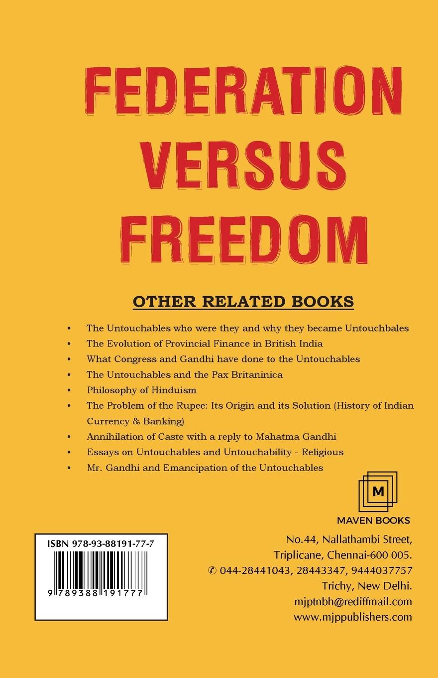 Rückseitencover Federation Versus Freedom