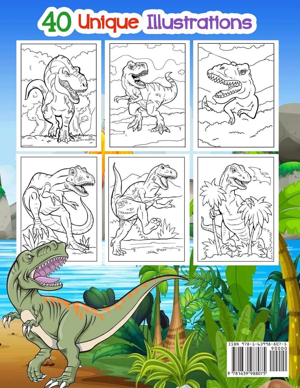 Rückseitencover Terrifying T-Rex Coloring Book