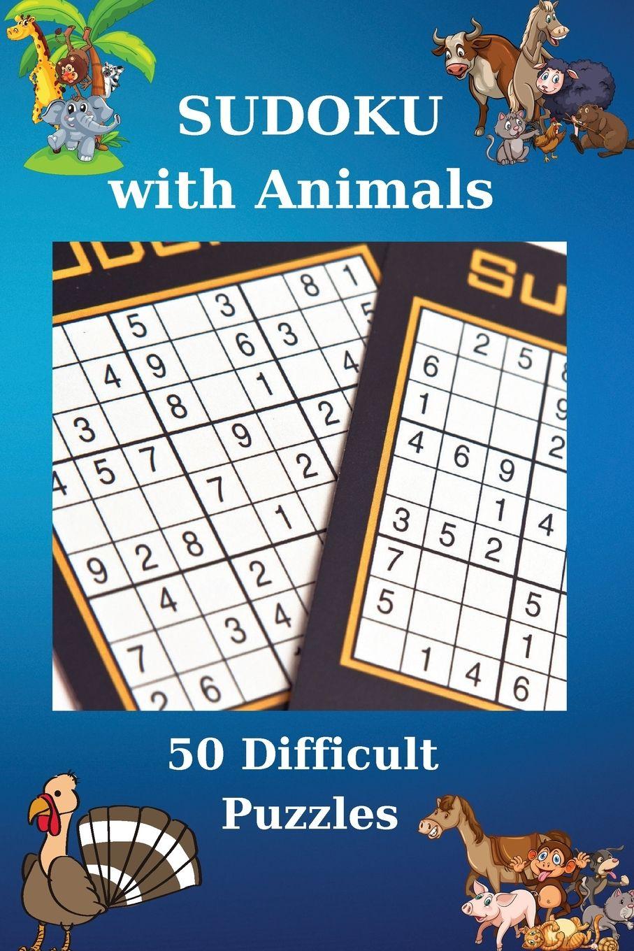 Vorderes Coverbild Sudoku with Animals. 50 Difficult Puzzles