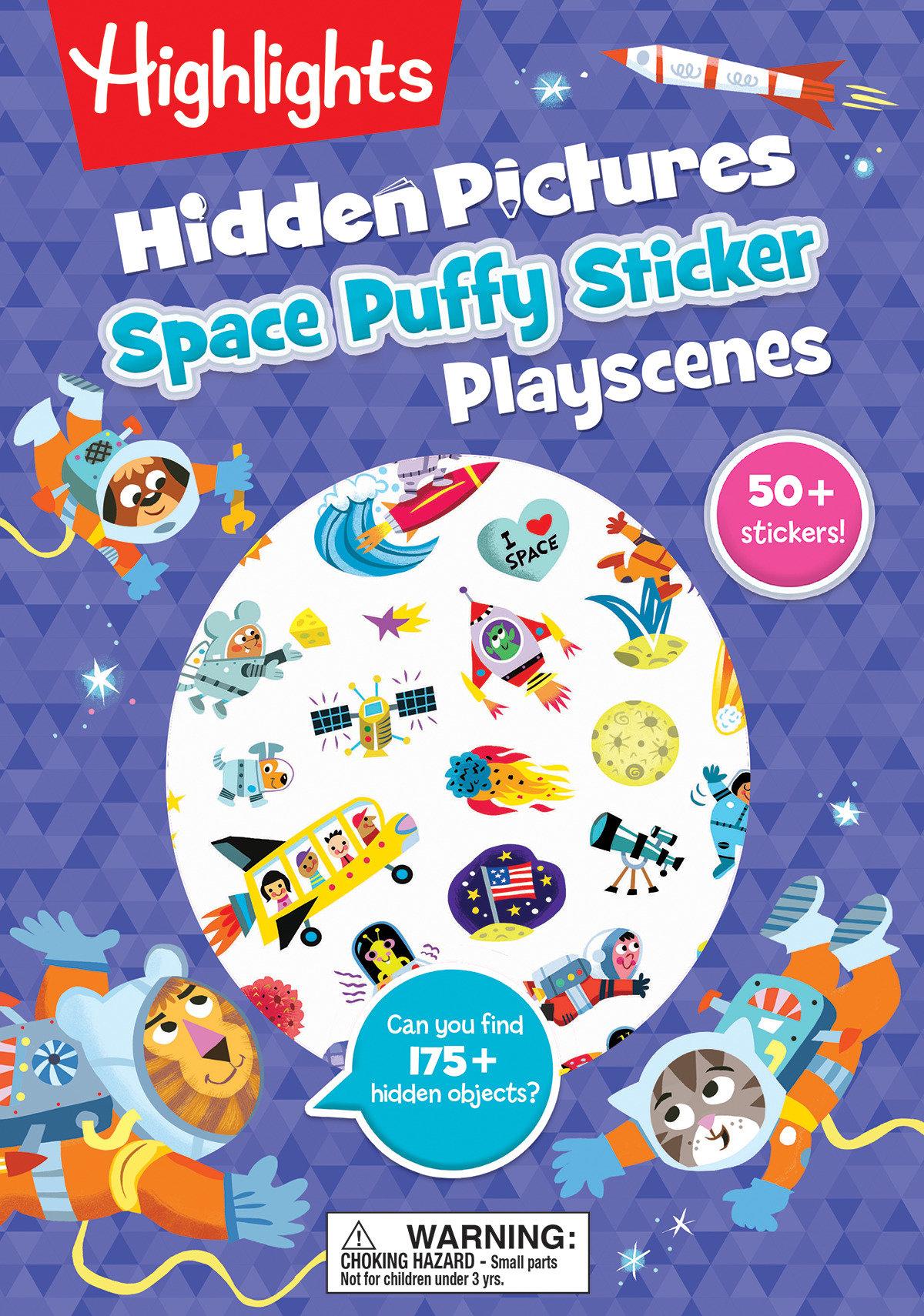 Vorderes Coverbild Space Hidden Pictures Puffy Sticker Playscenes