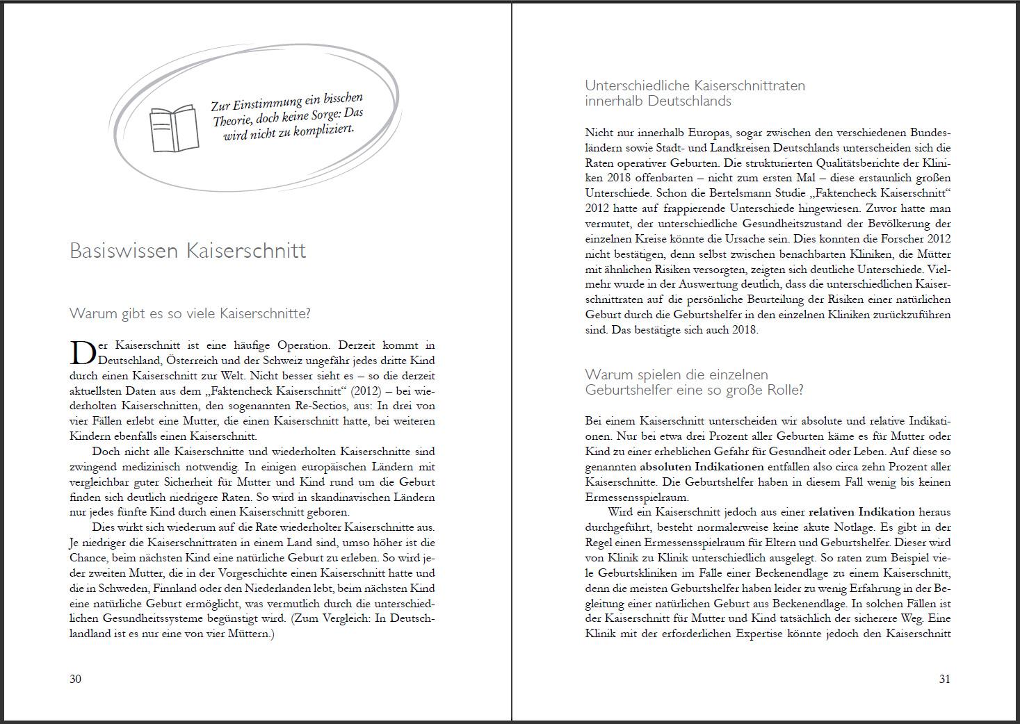 Beispielinhalt (Bild) Natürliche Geburt nach Kaiserschnitt: Praxis-Wissen von der Ärztin - Das VBAC-Buch, das deine nächste Schwangerschaft und Geburt vereinfacht