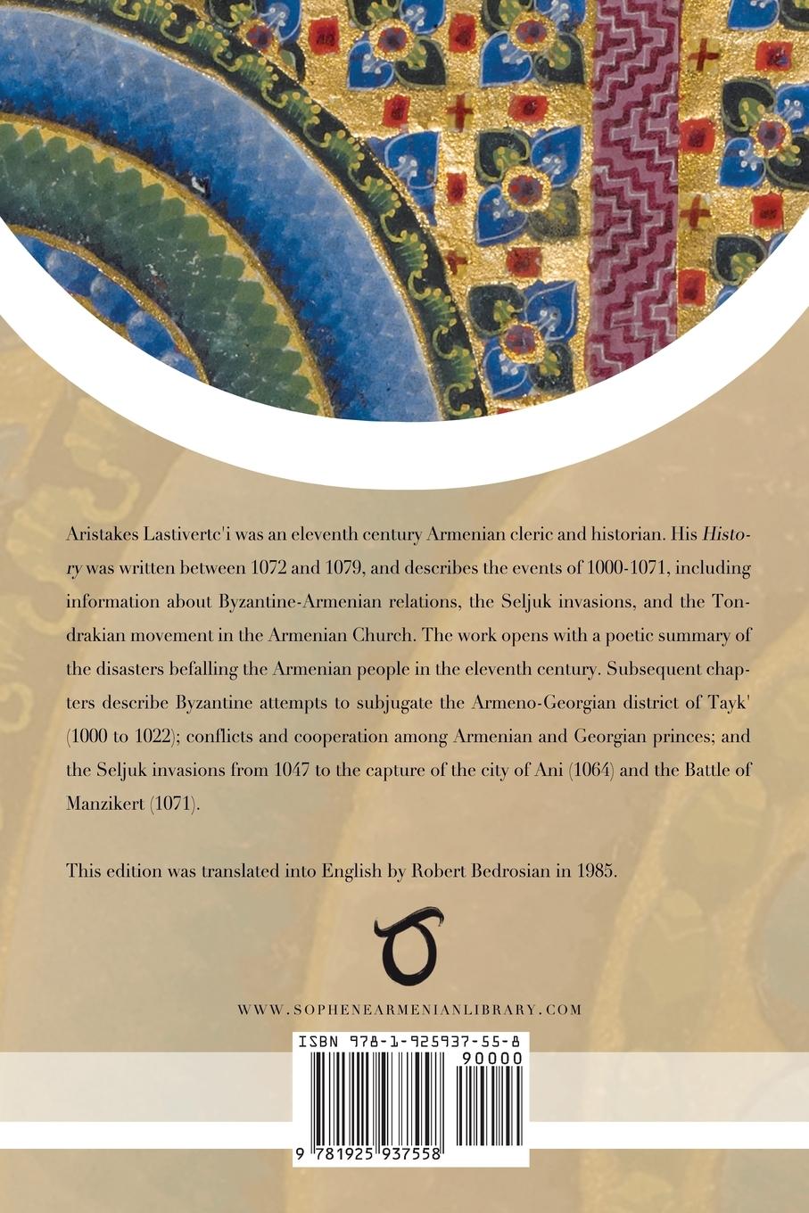 Rückseitencover Aristakes Lastivertc'i's History