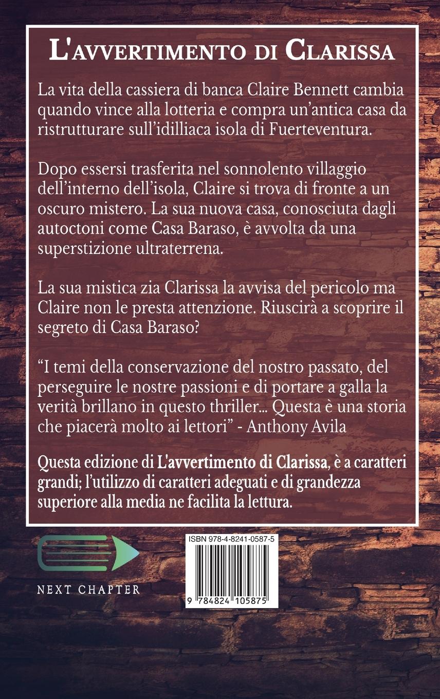 Rückseitencover L'avvertimento di Clarissa