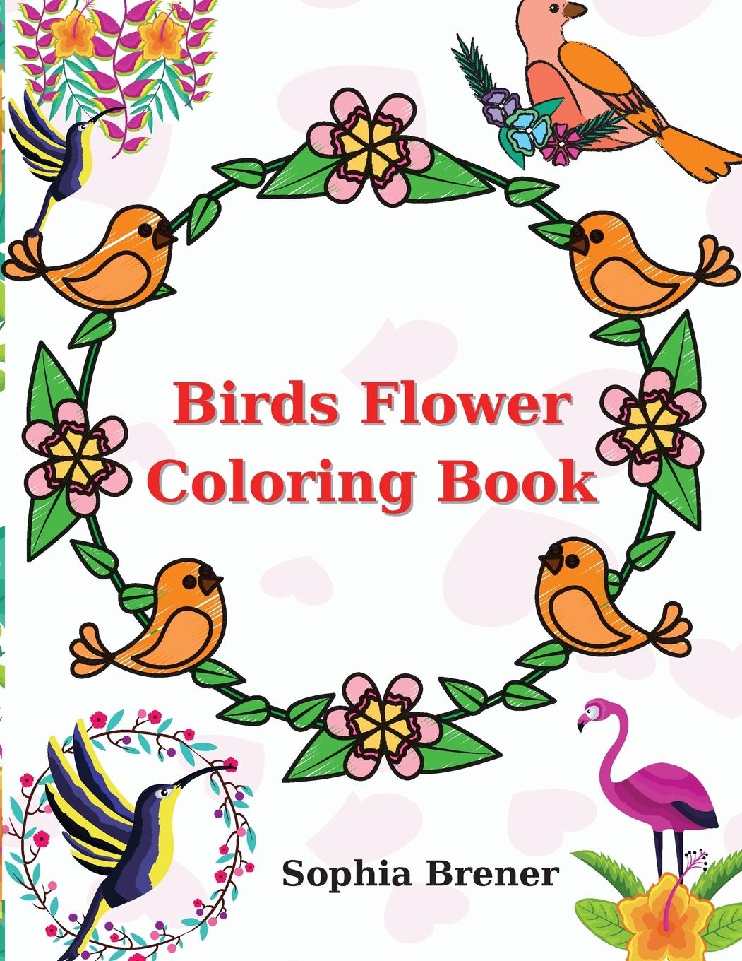 Vorderes Coverbild Birds Flower Coloring Book