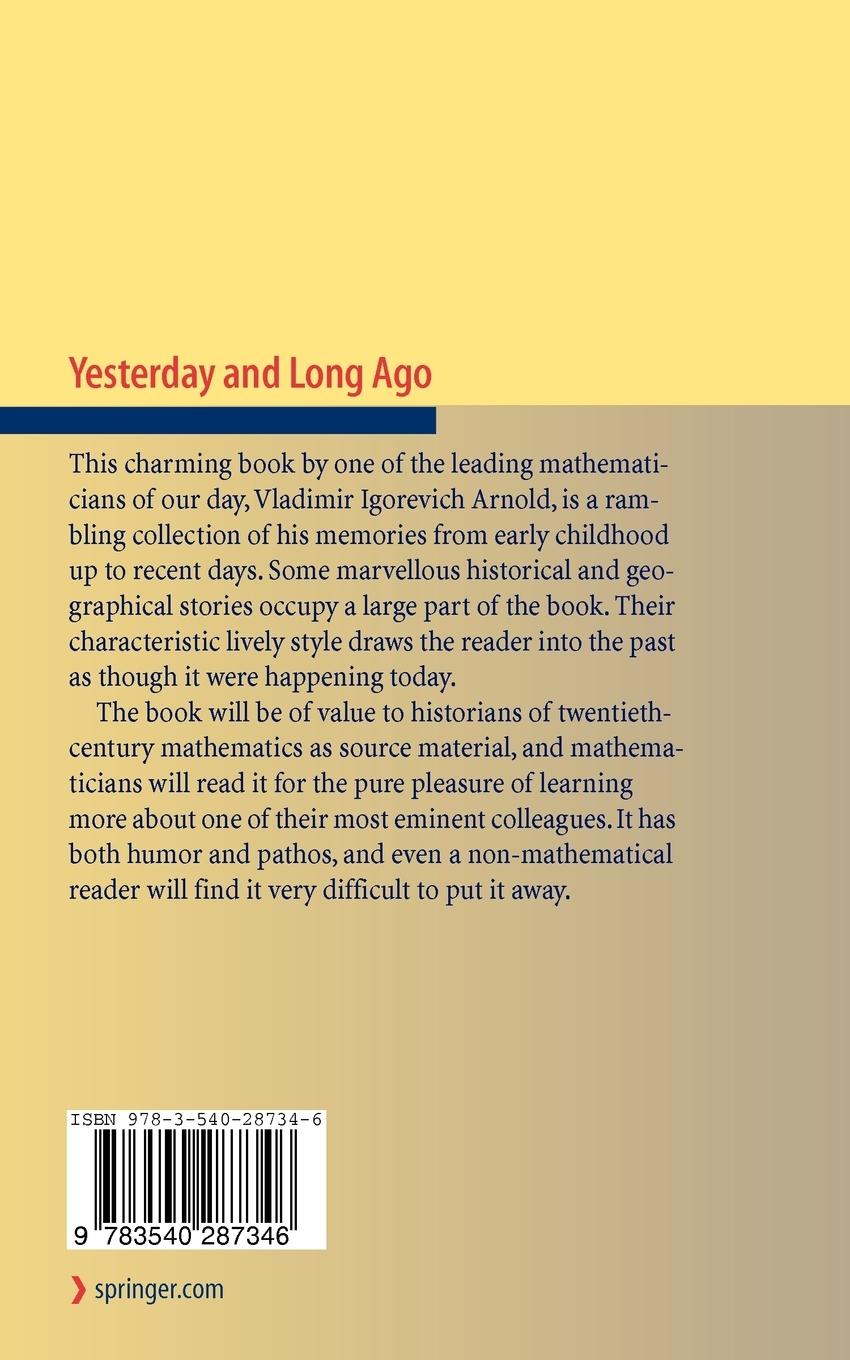 Rückseitencover Yesterday and Long Ago