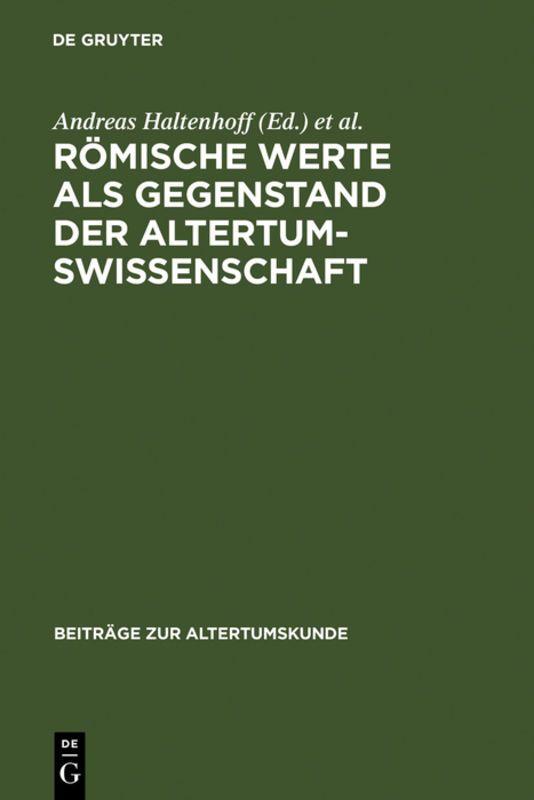 Vorderes Coverbild Römische Werte als Gegenstand der Altertumswissenschaft