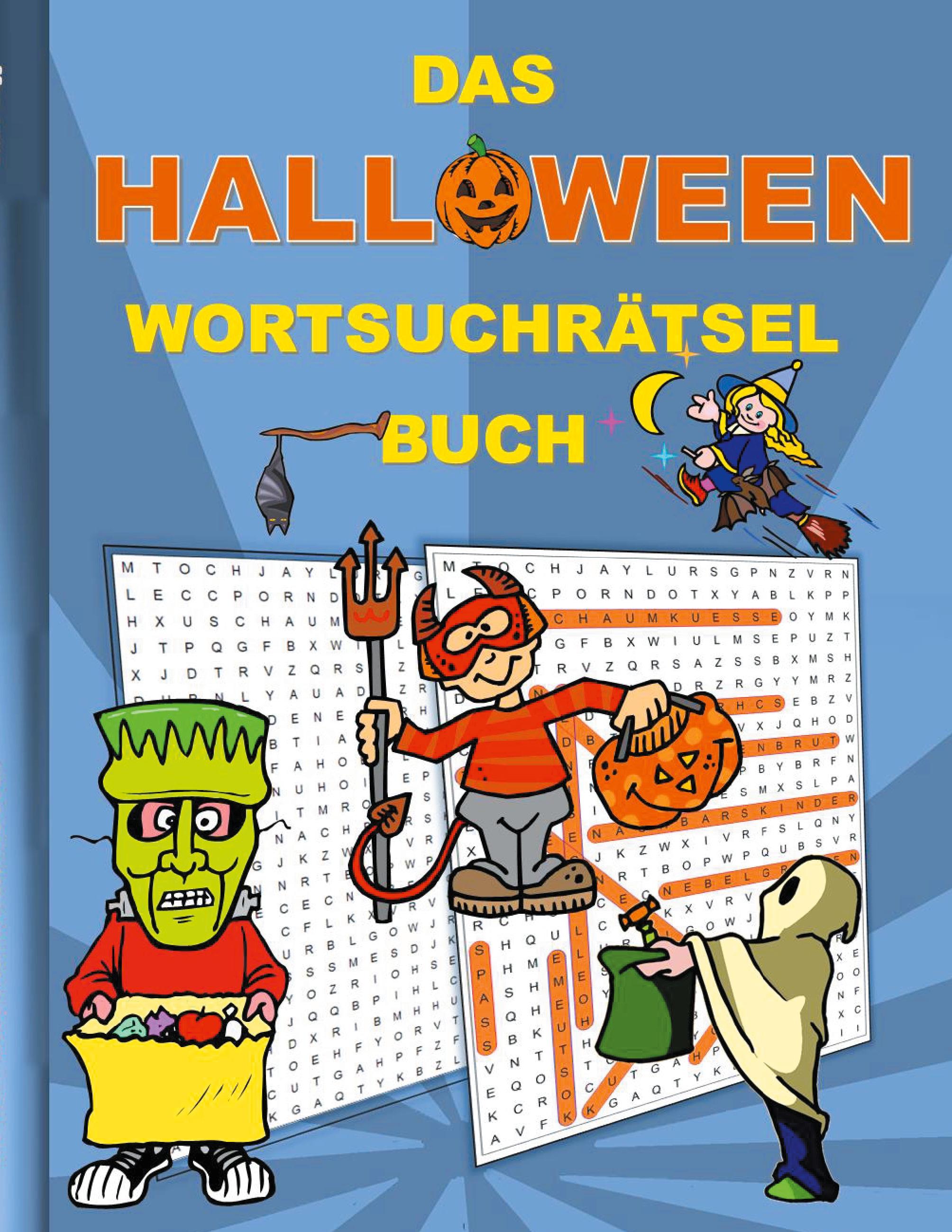 Vorderes Coverbild DAS HALLOWEEN WORTSUCHRÄTSEL BUCH