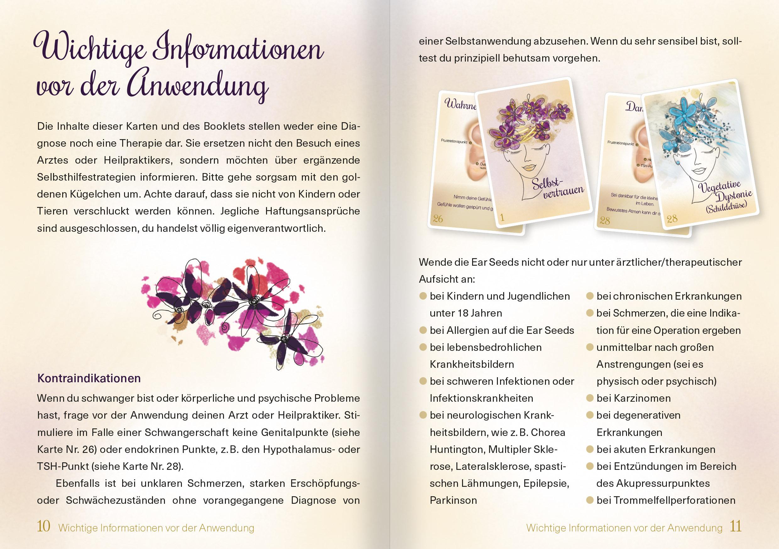 Beispielinhalt (Bild) Ear Seeds. Kartenset